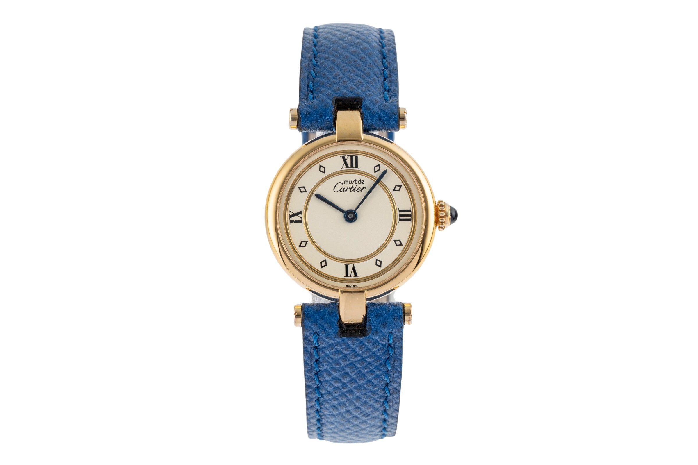 Cartier Vendome argent doré quartz montre pour femmes 590004  [2503728]