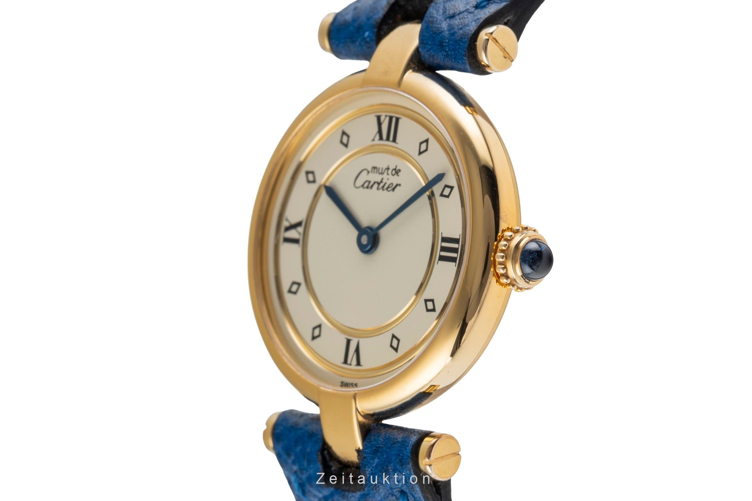 Cartier Vendome argent doré quartz montre pour femmes 590004  [2503728]