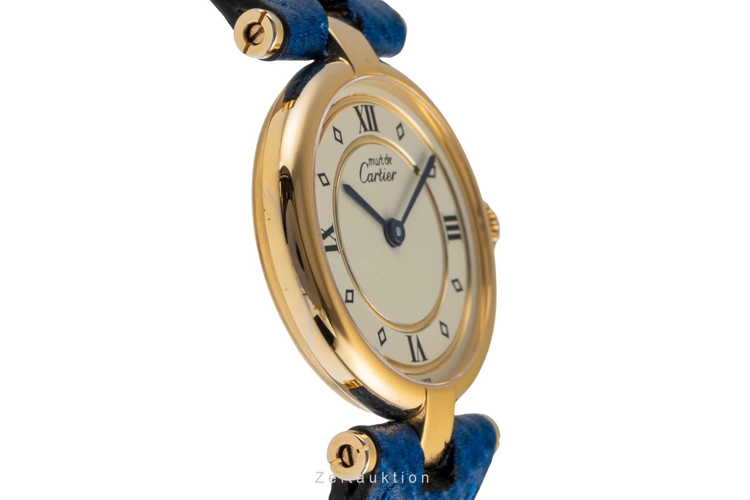 Cartier Vendome argent doré quartz montre pour femmes 590004  [2503728]