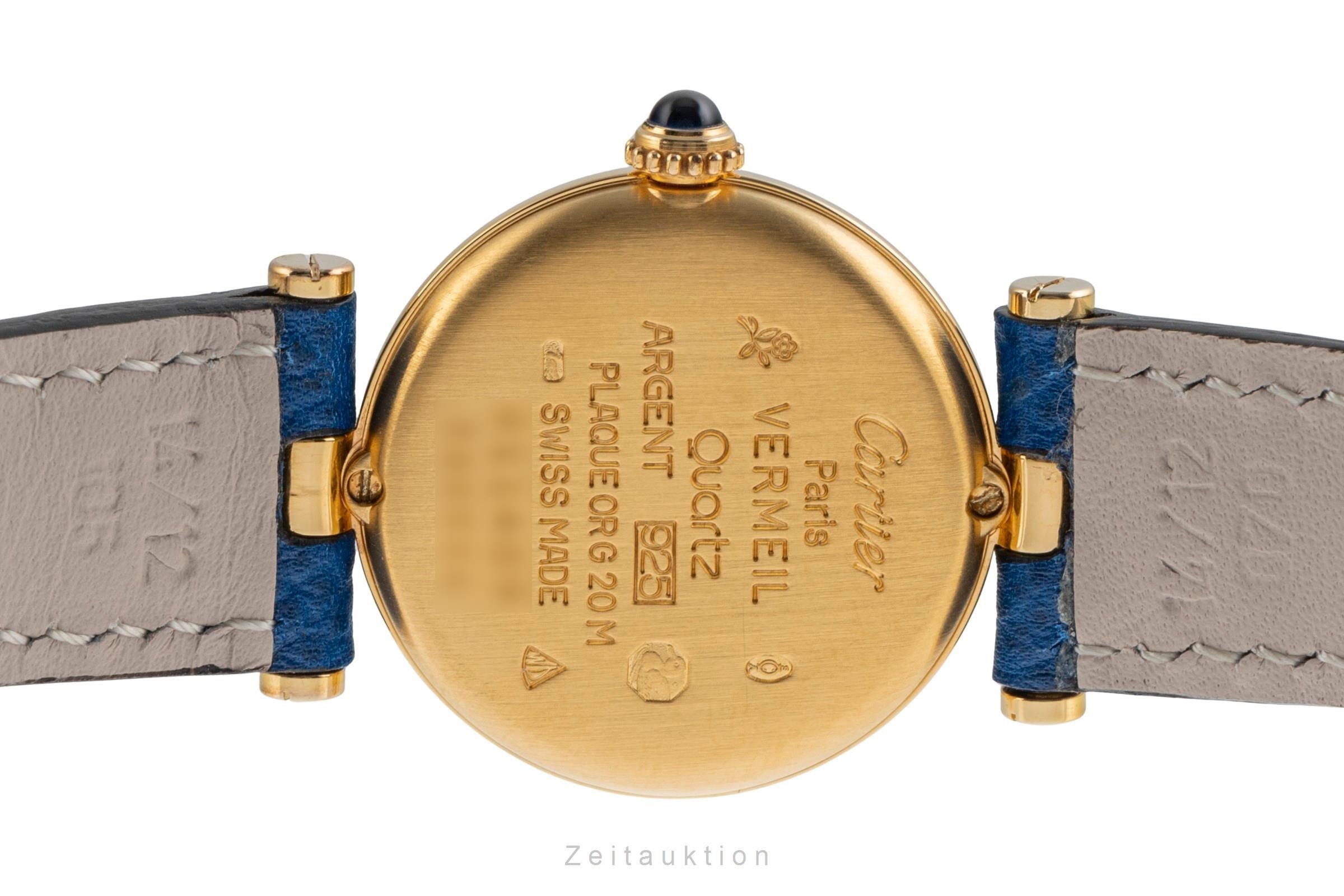 Cartier Vendome argent doré quartz montre pour femmes 590004  [2503728]