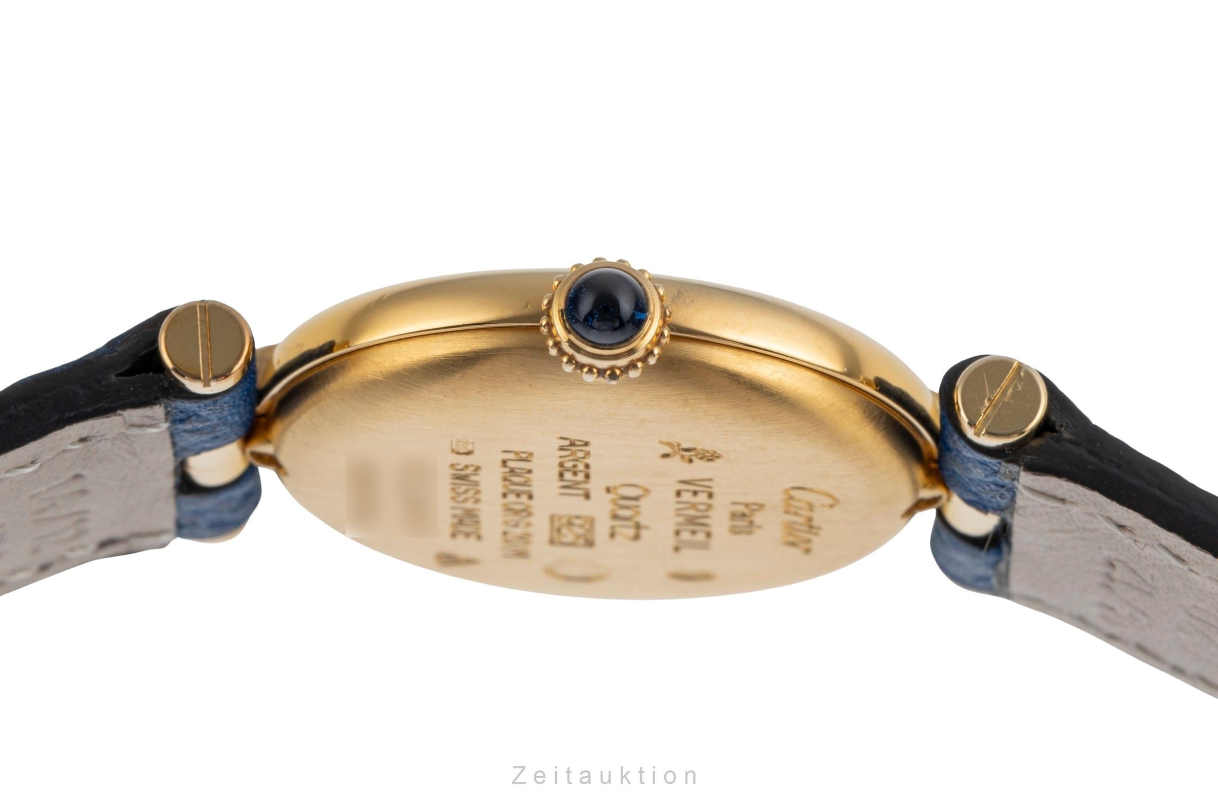 Cartier Vendome argent doré quartz montre pour femmes 590004  [2503728]