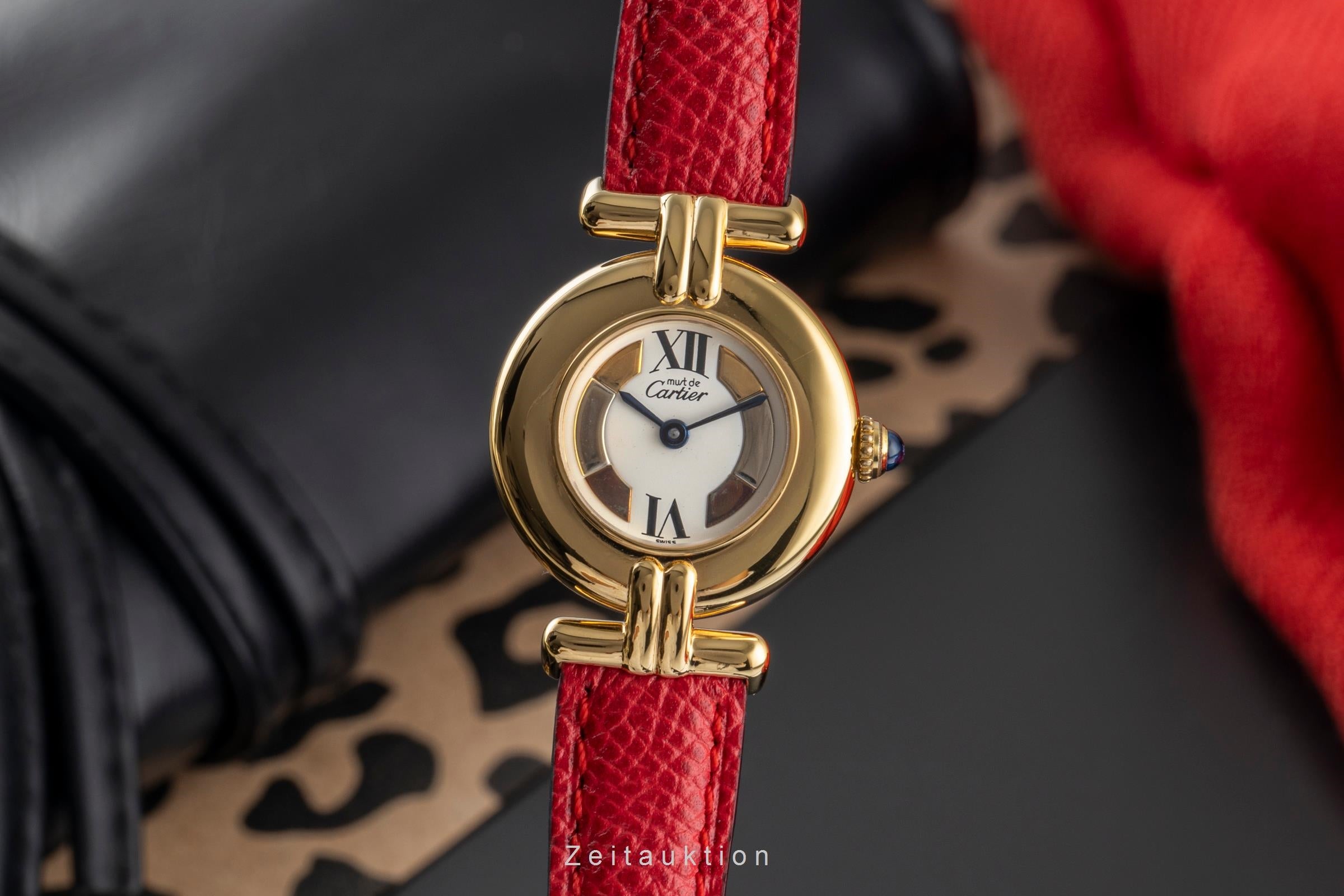 Cartier Colisee plata banada en oro cuarzo reloj para damas  590002, W1006654  [2503745]