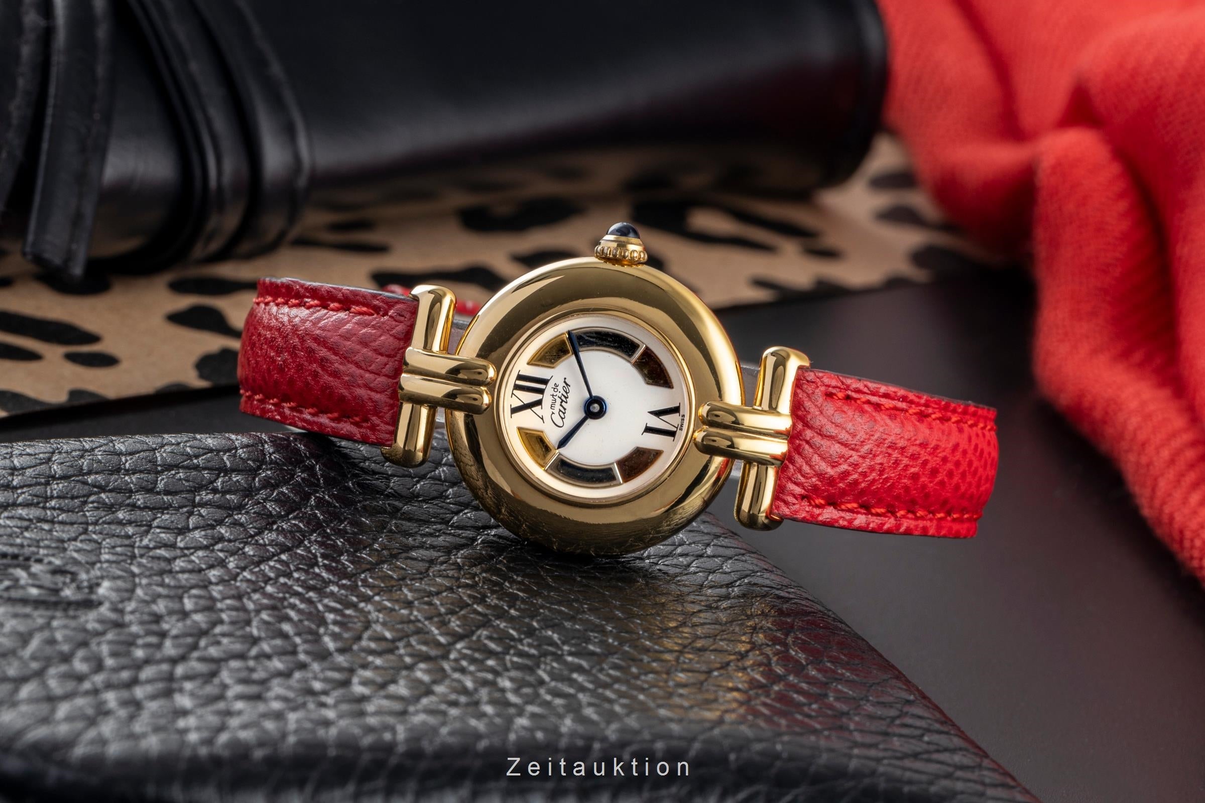 Cartier Colisee plata banada en oro cuarzo reloj para damas  590002, W1006654  [2503745]