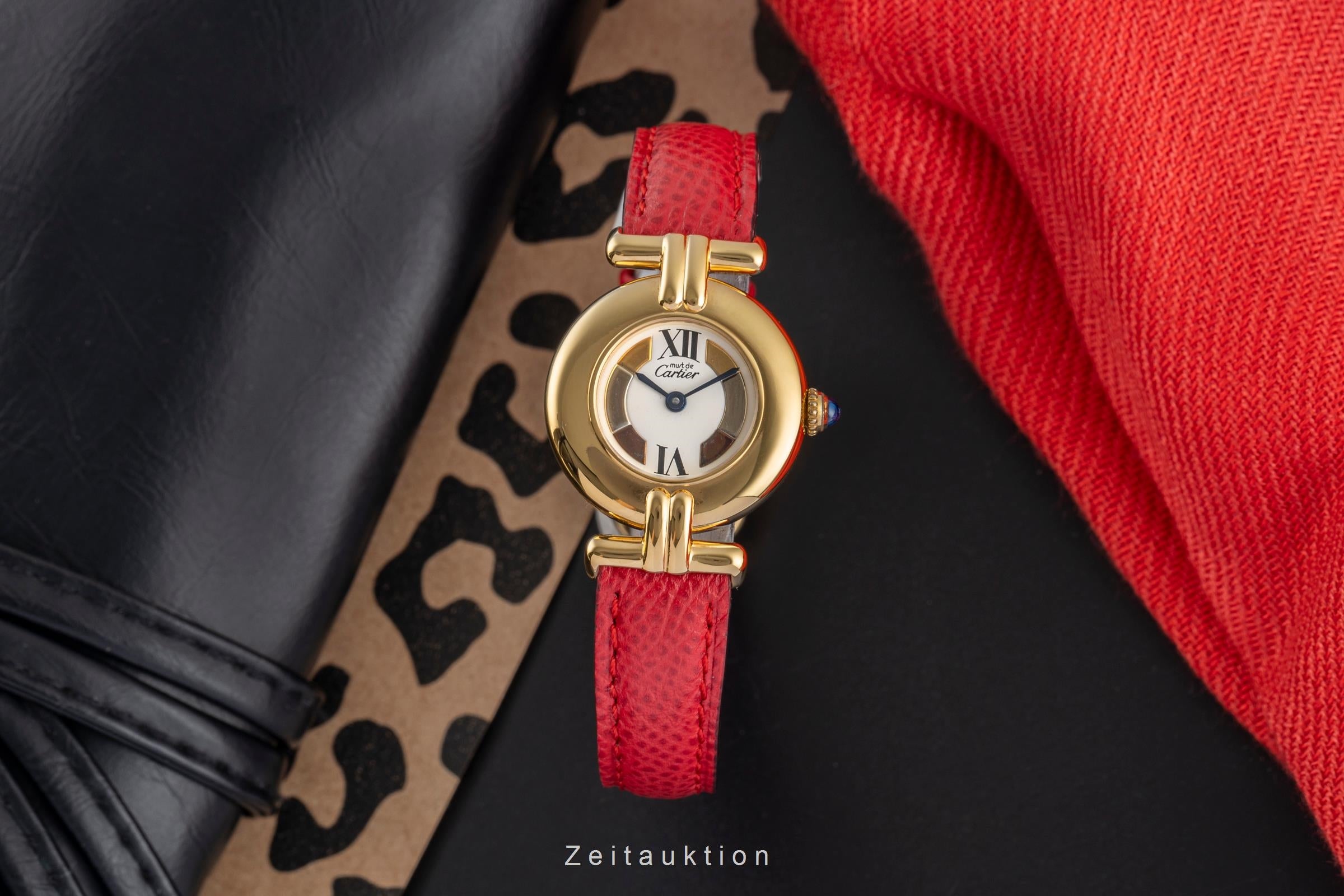 Cartier Colisee plata banada en oro cuarzo reloj para damas  590002, W1006654  [2503745]