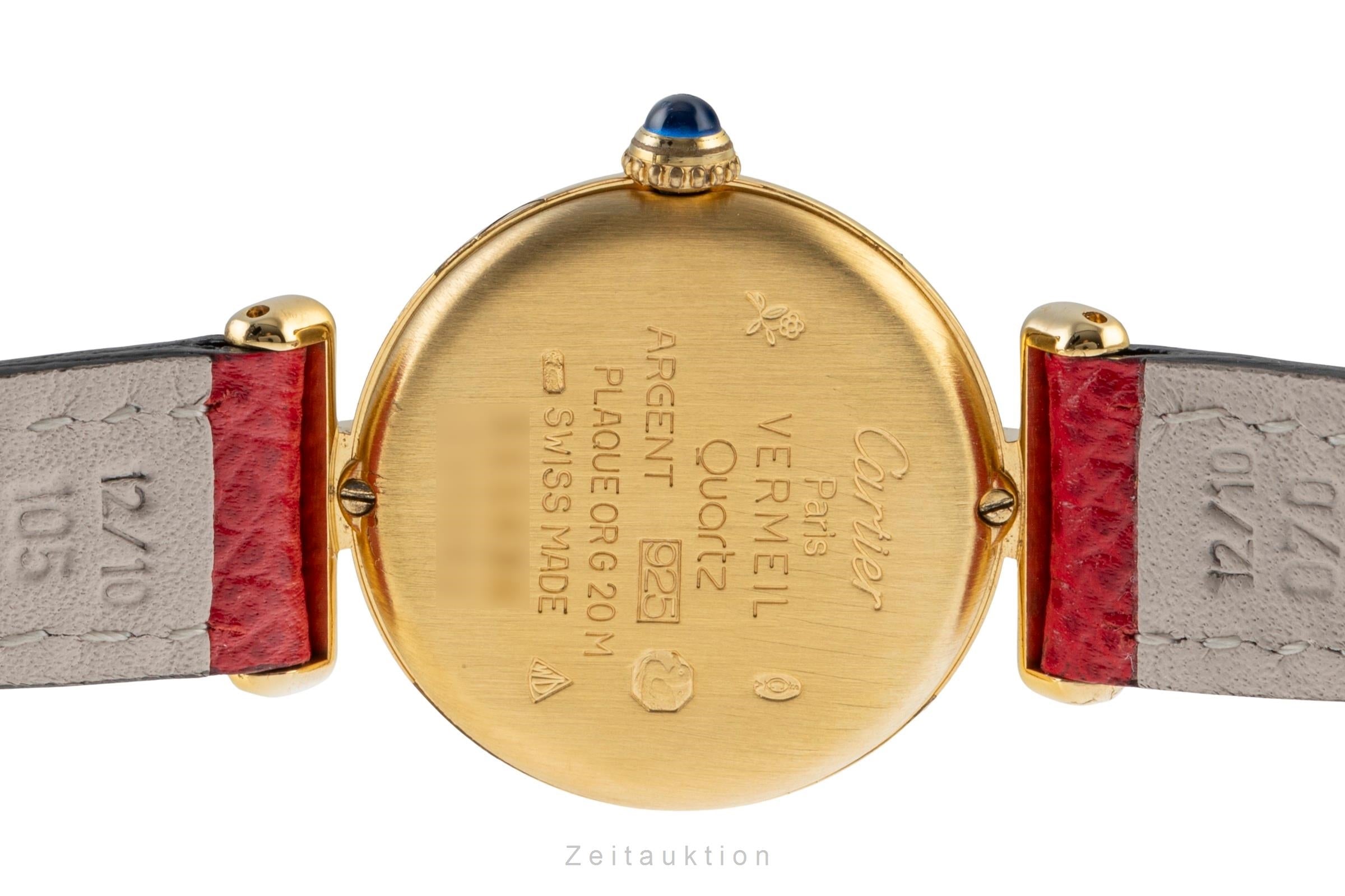 Cartier Colisee plata banada en oro cuarzo reloj para damas  590002, W1006654  [2503745]