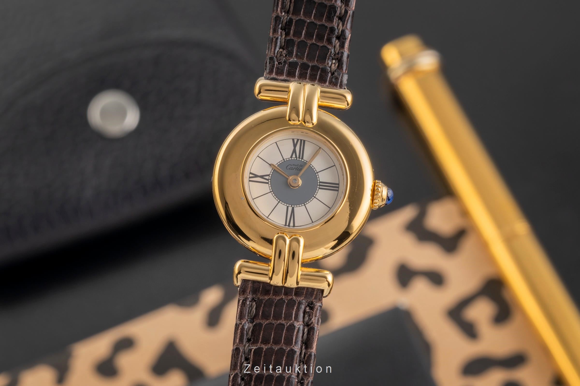 Cartier Colisée must de Cartier Vermeil Silber Damenuhr Ref. 590002 mit Papieren [2503746]