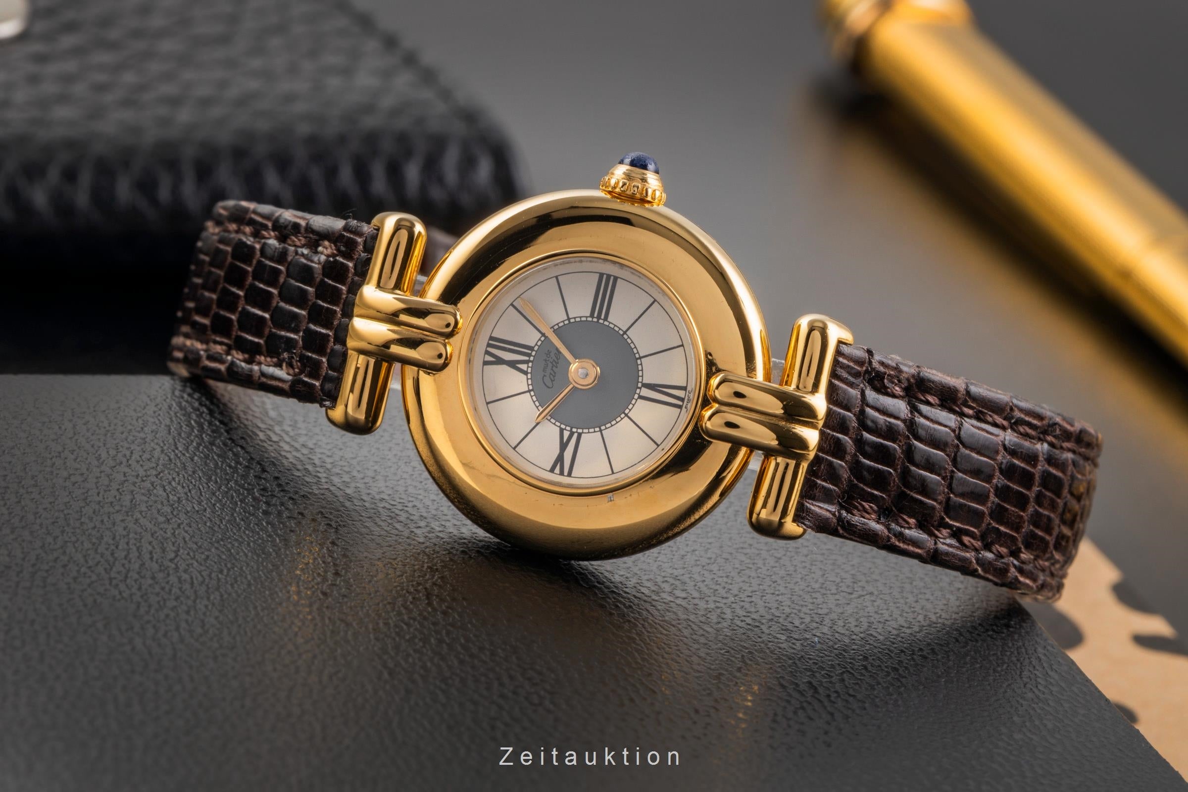 Cartier Colisée must de Cartier Vermeil Silber Damenuhr Ref. 590002 mit Papieren [2503746]