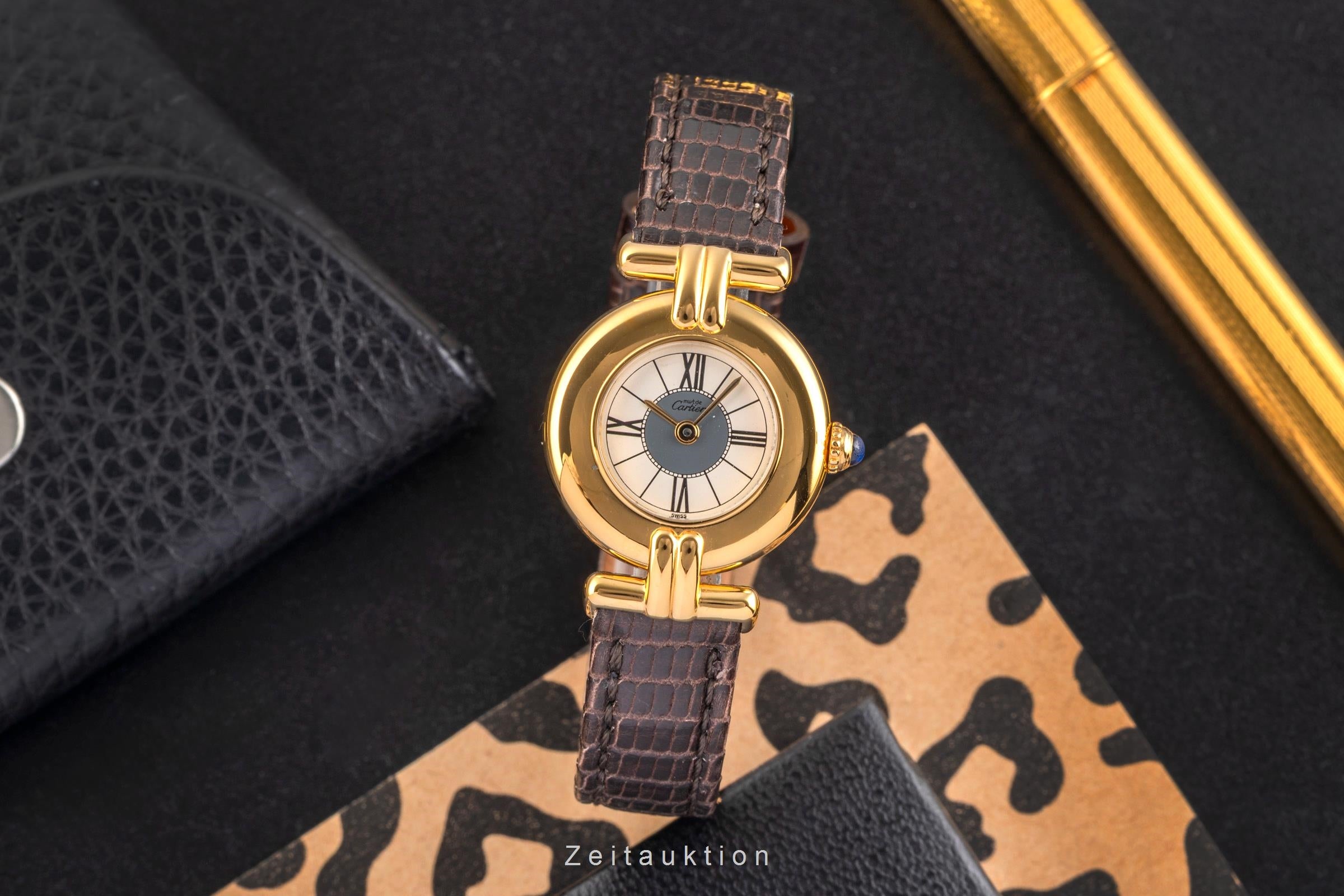 Cartier Colisée must de Cartier Vermeil Silber Damenuhr Ref. 590002 mit Papieren [2503746]