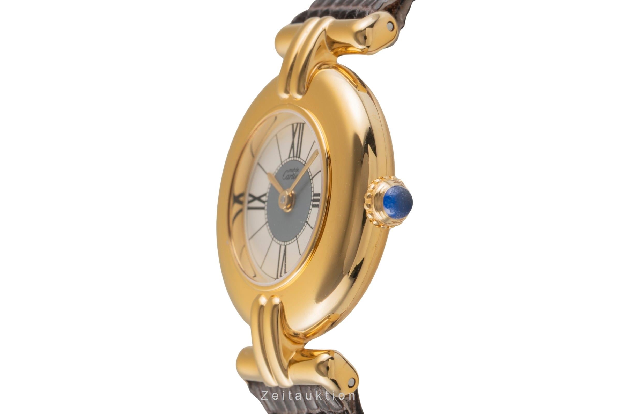 Cartier Colisée must de Cartier Vermeil Silber Damenuhr Ref. 590002 mit Papieren [2503746]