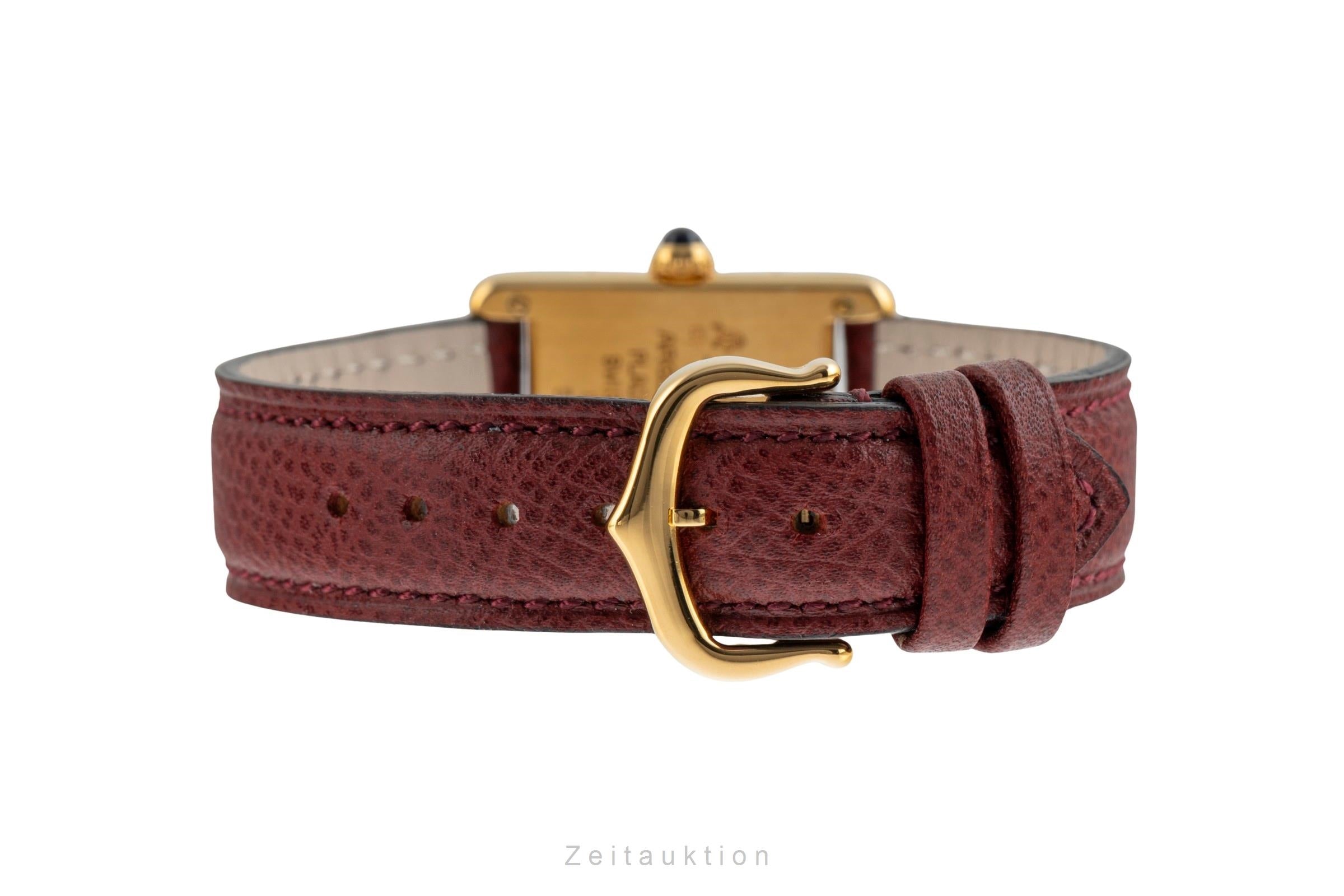 Cartier must Tank SM Vermeil "Ivory Dial" Silber Damenuhr Ref. W1003153 557051  [2503747]