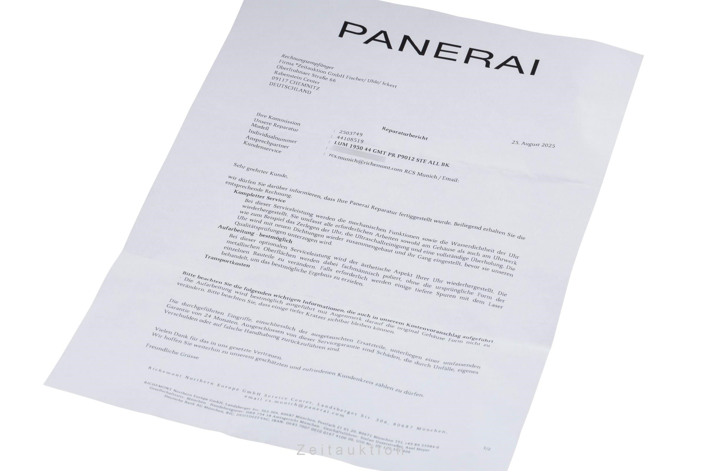 Panerai Luminor GMT acciaio automatismo orologio da uomo PAM01321 LP: 10800EUR  [2503749]