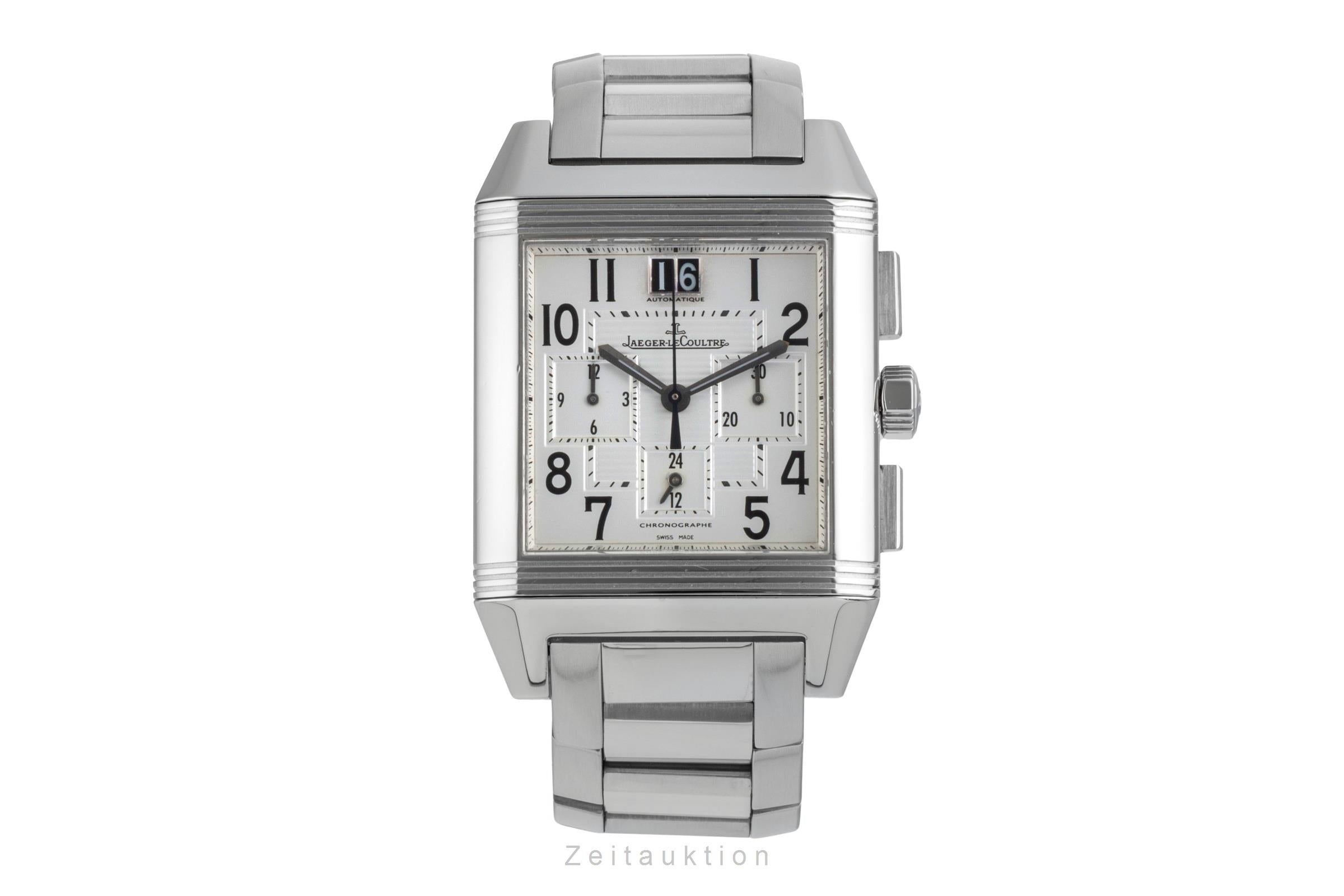 Jaeger LeCoultre Reverso chronographe acier automatique montre pour hommes Q7018120 , 230.8.45  [2503755]