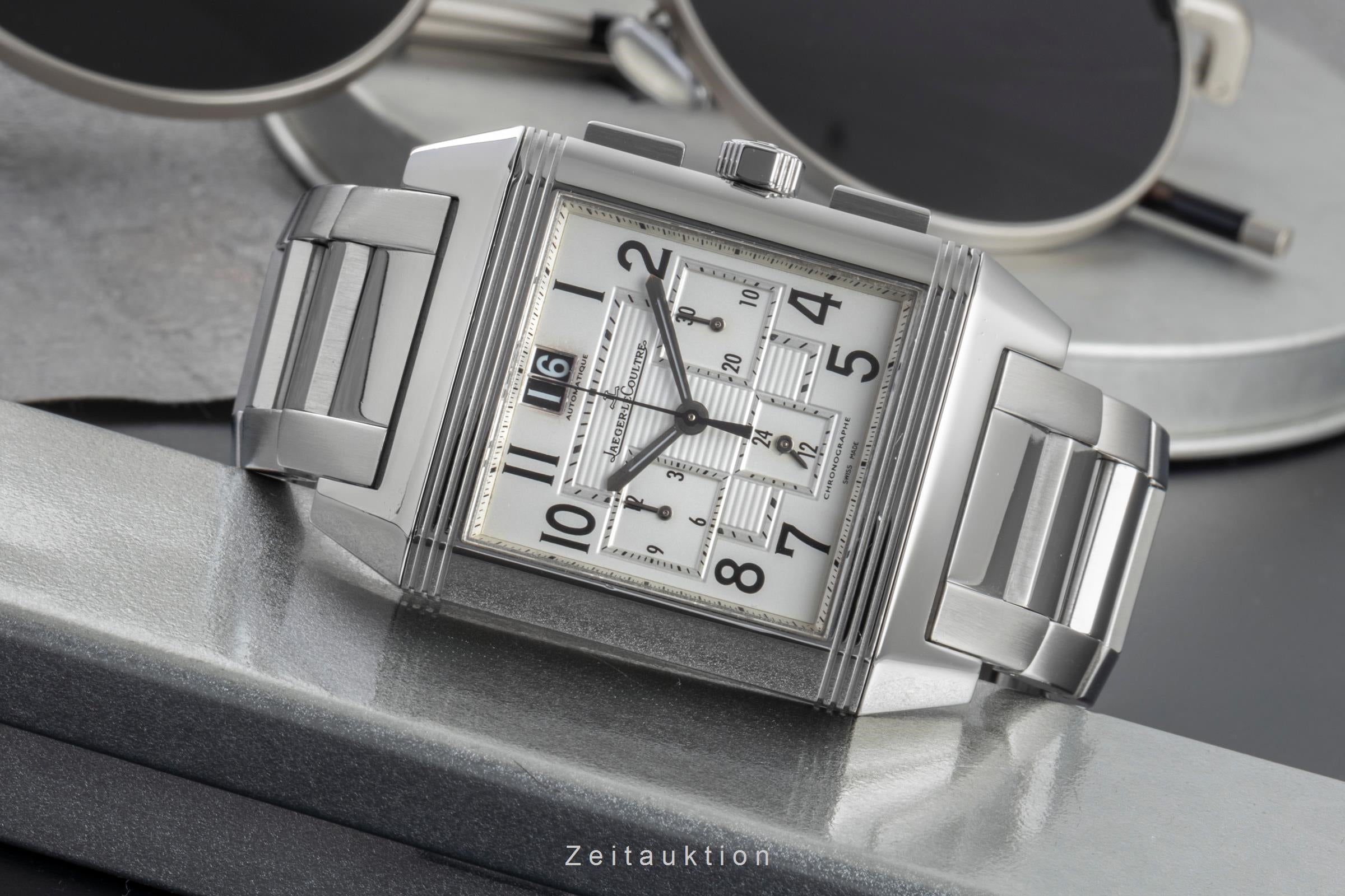 Jaeger LeCoultre Reverso chronographe acier automatique montre pour hommes Q7018120 , 230.8.45  [2503755]