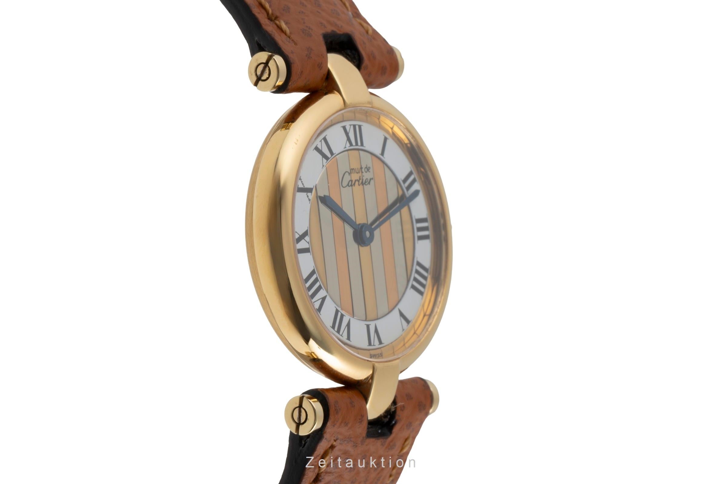 Cartier Vendome argent doré quartz montre pour femmes 84978213  [2503759]