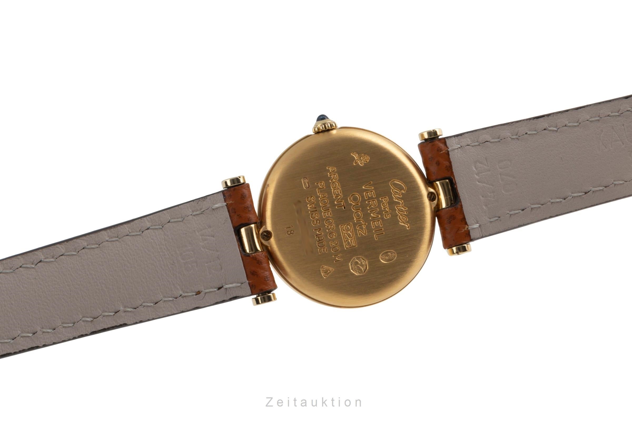 Cartier Vendome argent doré quartz montre pour femmes 84978213  [2503759]