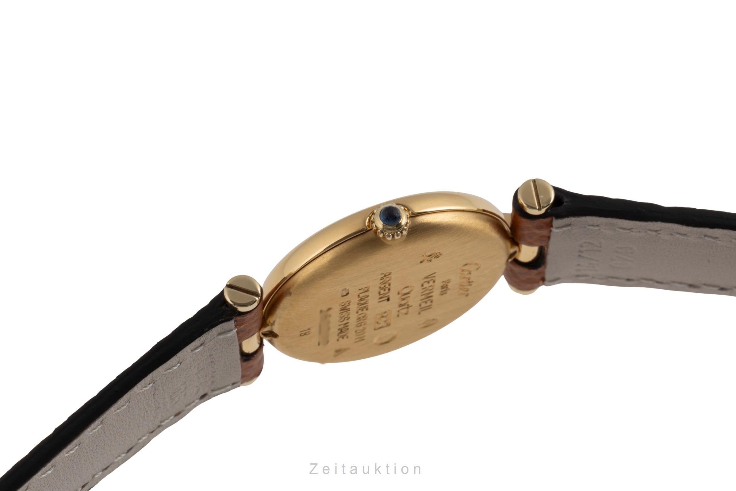 Cartier Vendome argent doré quartz montre pour femmes 84978213  [2503759]