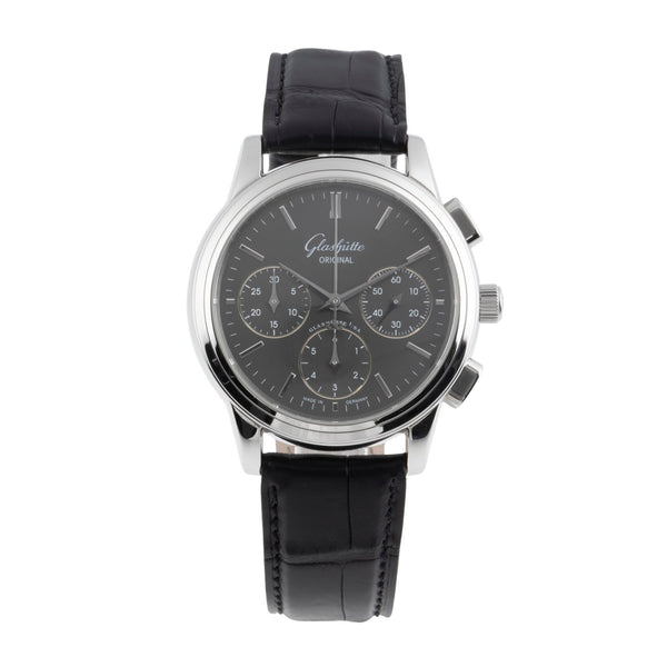 Glashütte Original Senator Chronograph Stahl Automatik Ref. 39-31-14-23-04 B&P  [2503763]