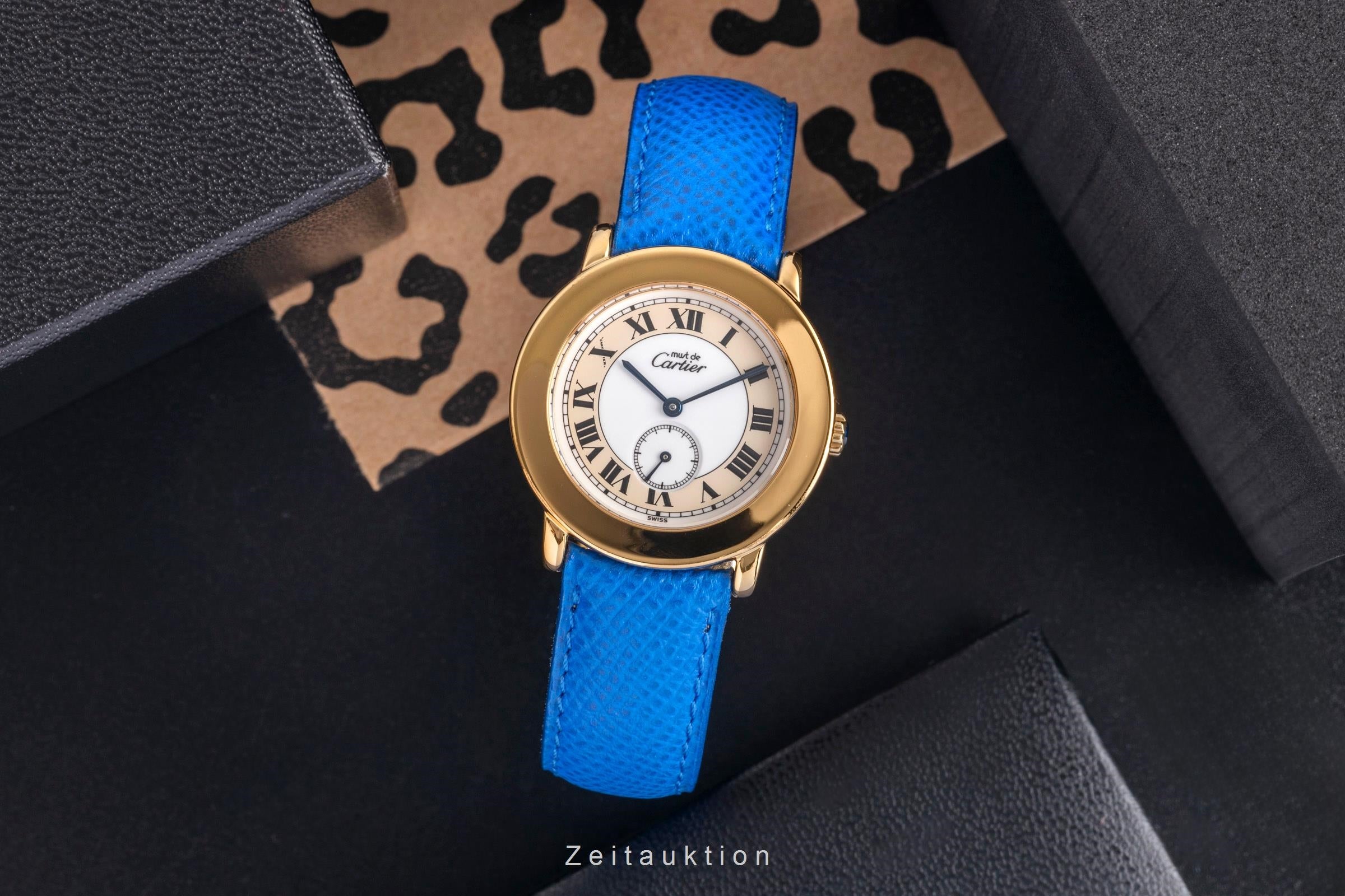 Cartier Ronde silver-gilt quartz men's watch W1006922, 1810 1  [2503767]