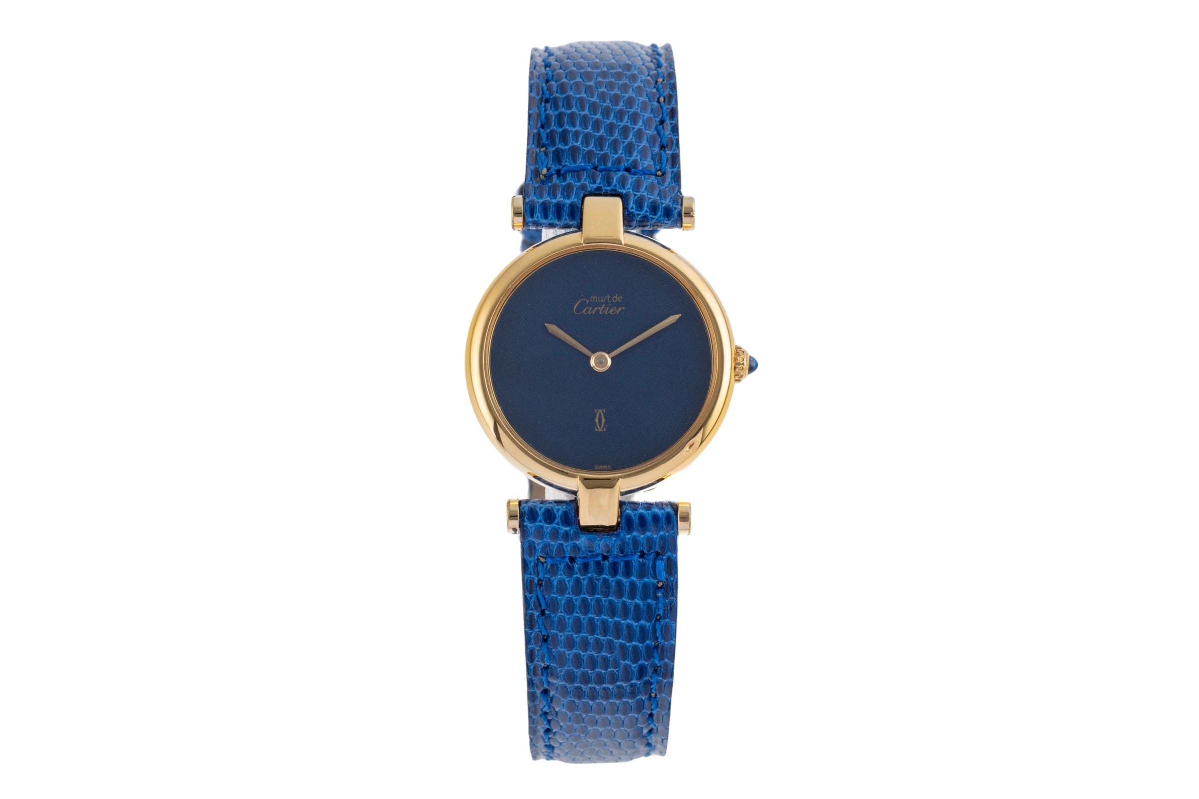 Cartier Vendome argent doré quartz montre pour femmes 84977413  [2503772]