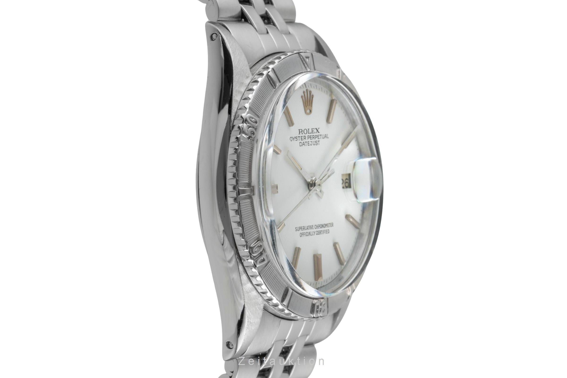 Rolex Datejust Turn-O-Graph acier / or blanc automatique montre pour hommes 1625 Vintage  [2503773]