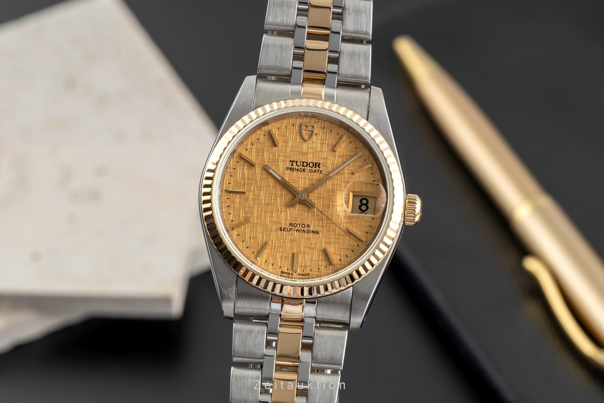 Tudor Prince Date acier / or  automatique montre pour hommes 74033  [2503774]