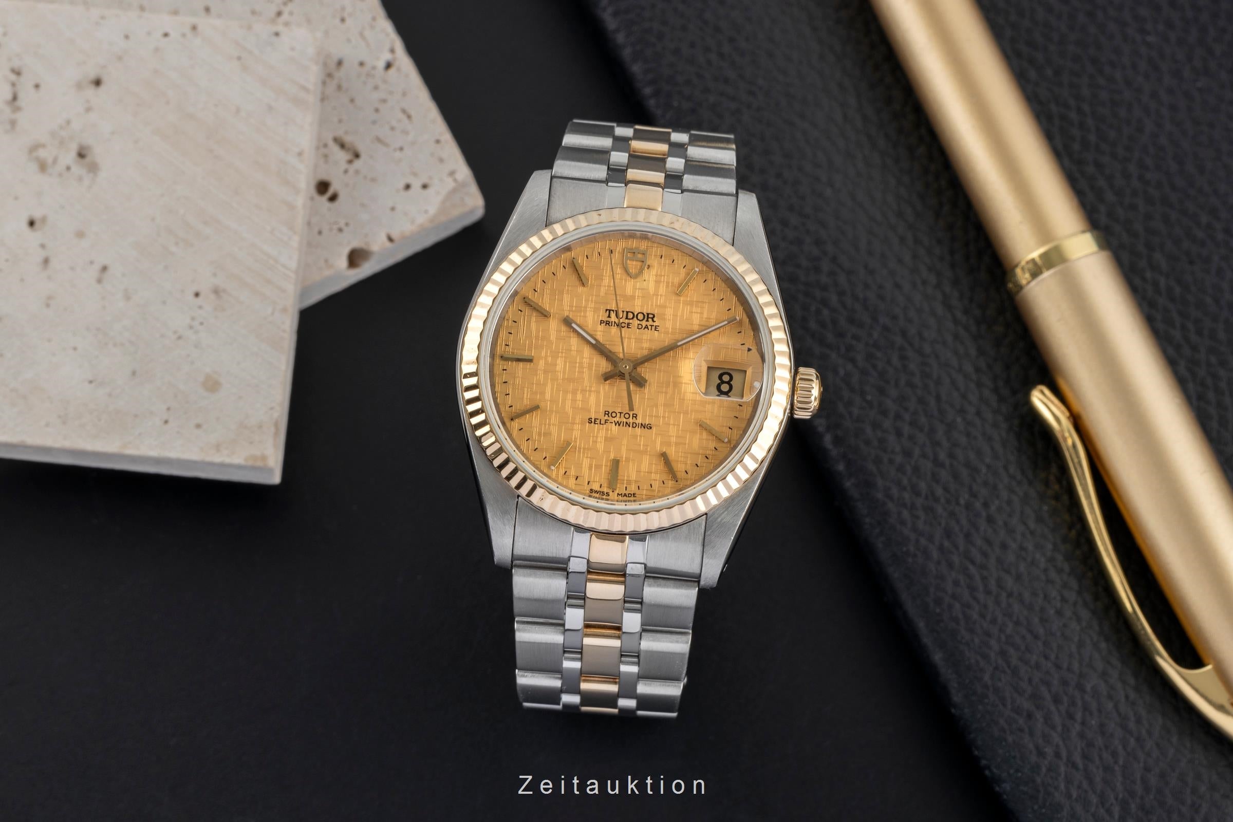 Tudor Prince Date acier / or  automatique montre pour hommes 74033  [2503774]