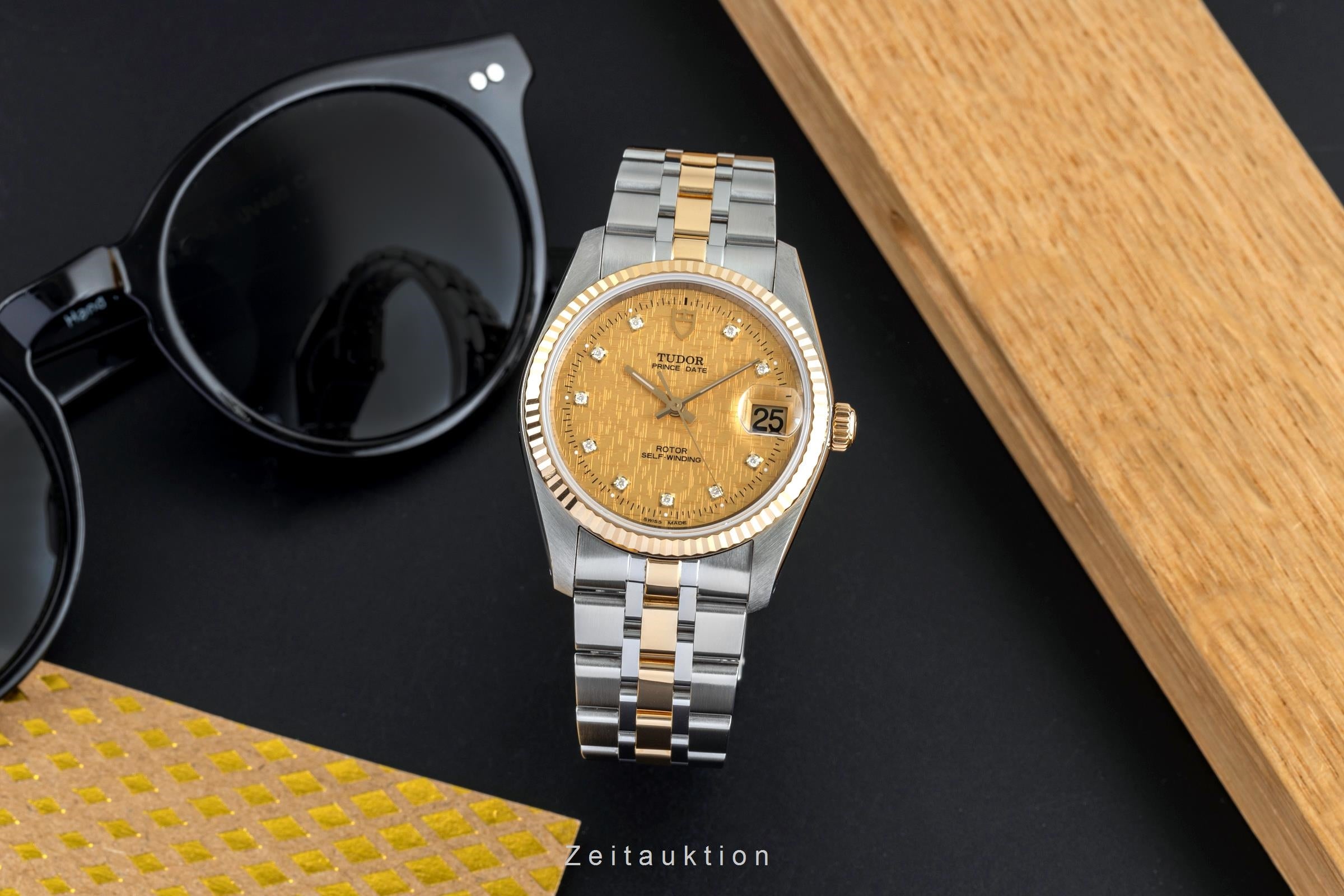 Tudor Prince Date steel / gold automatic men's watch 74033  [2503778]