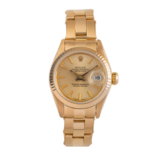 Rolex Lady Datejust oro 18 ct automatismo orologio da donna 69178  [2503785]
