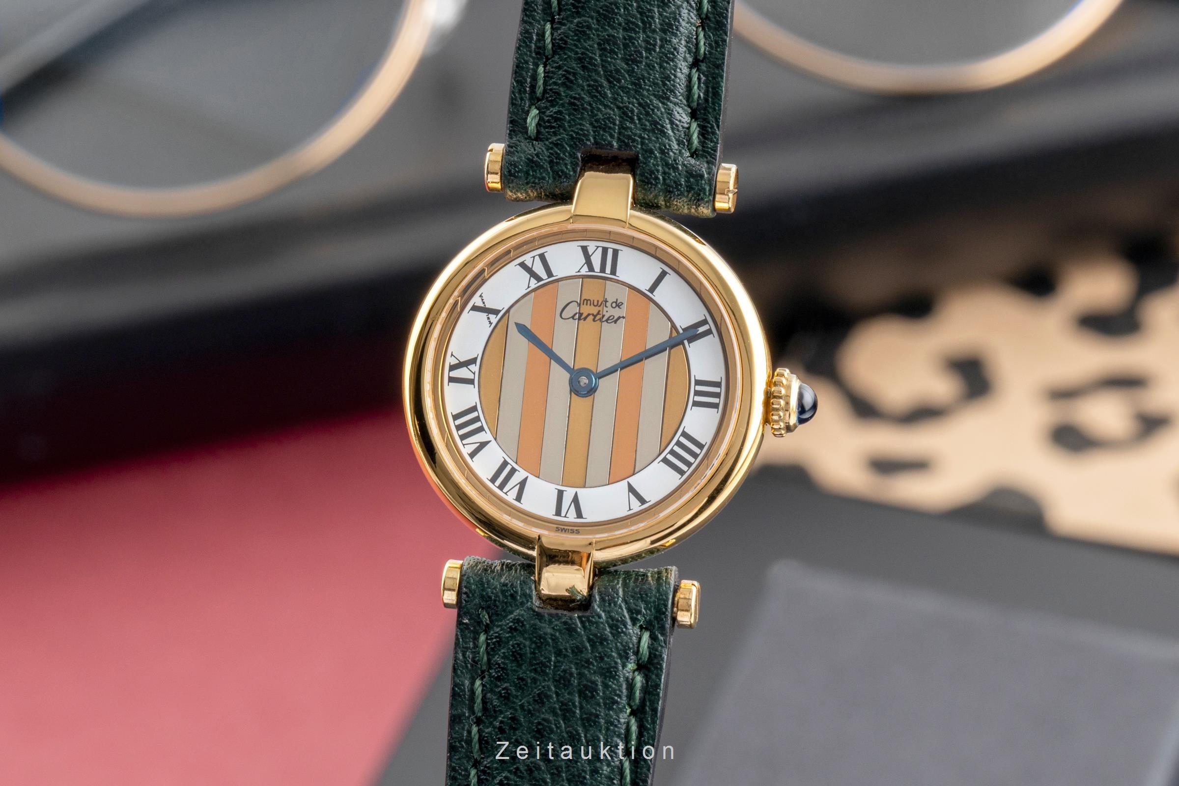 Cartier must Vendome Louis Cartier SM "Trinity Roman Dial" Damenuhr Ref. 590004 [2503788]