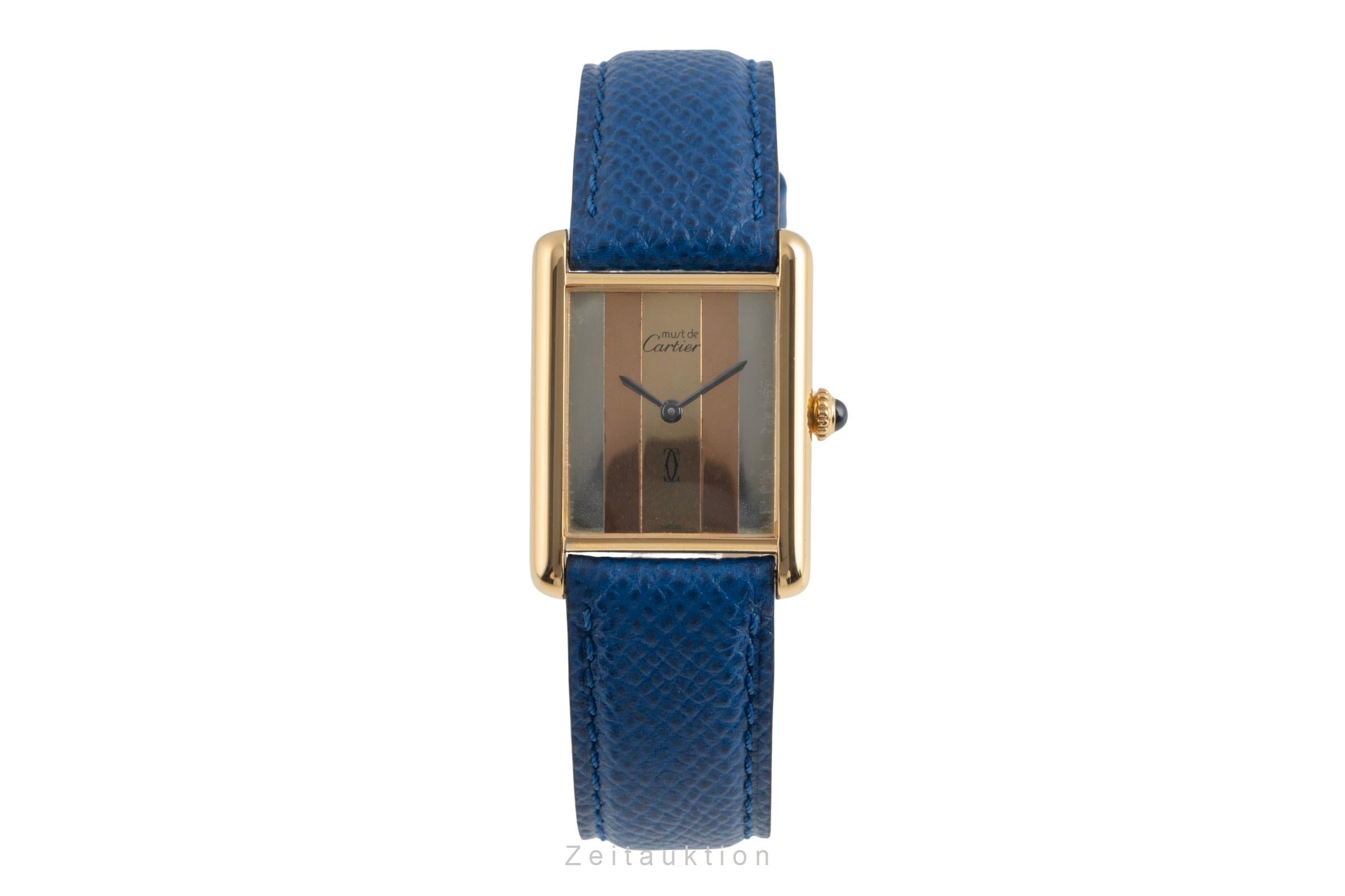 Cartier Tank Vermeil LC GM 925 Silber vergoldet Handaufzug Medium Size Ref. 6 [2503791]