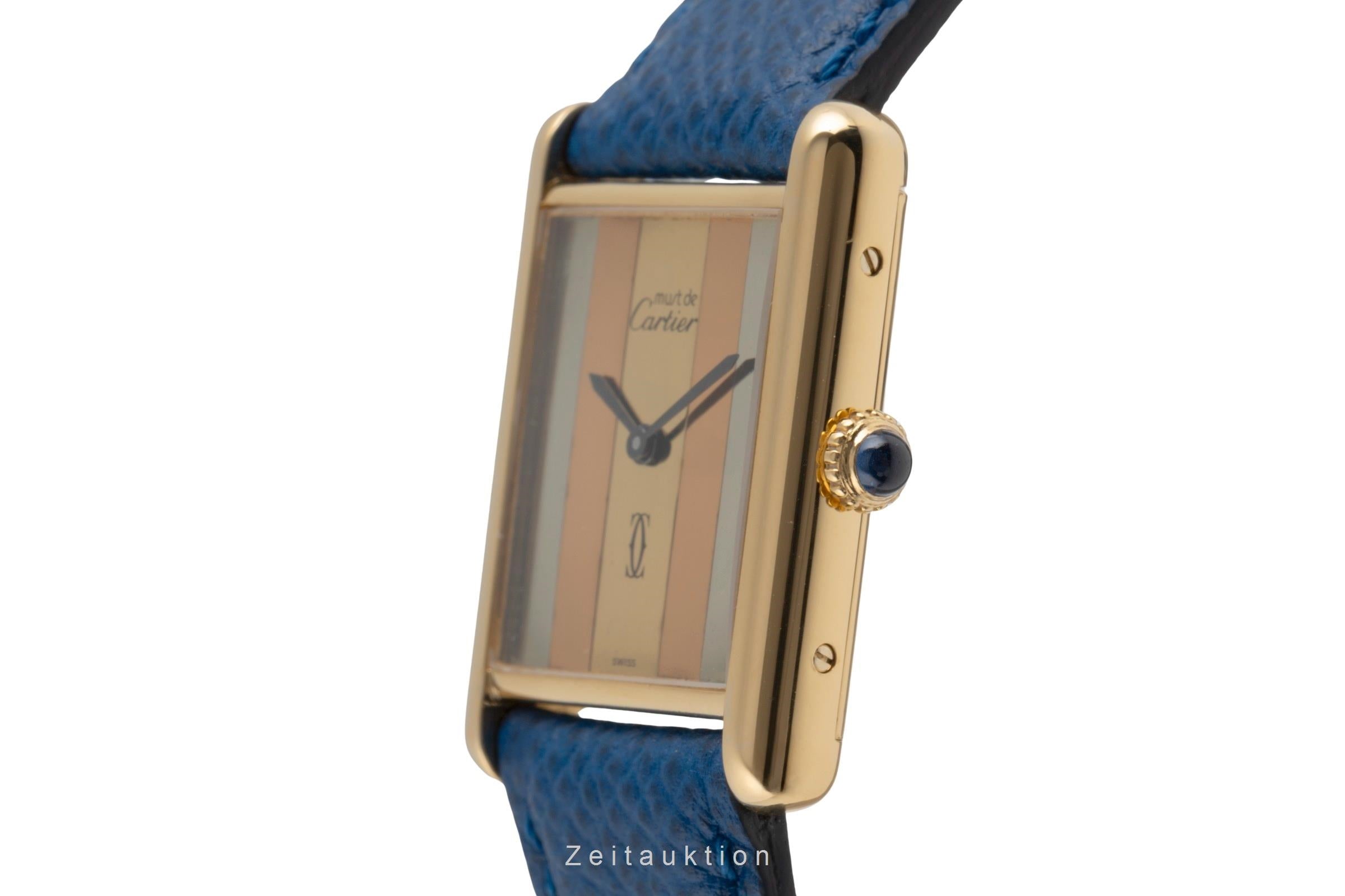 Cartier Tank Vermeil LC GM 925 Silber vergoldet Handaufzug Medium Size Ref. 6 [2503791]