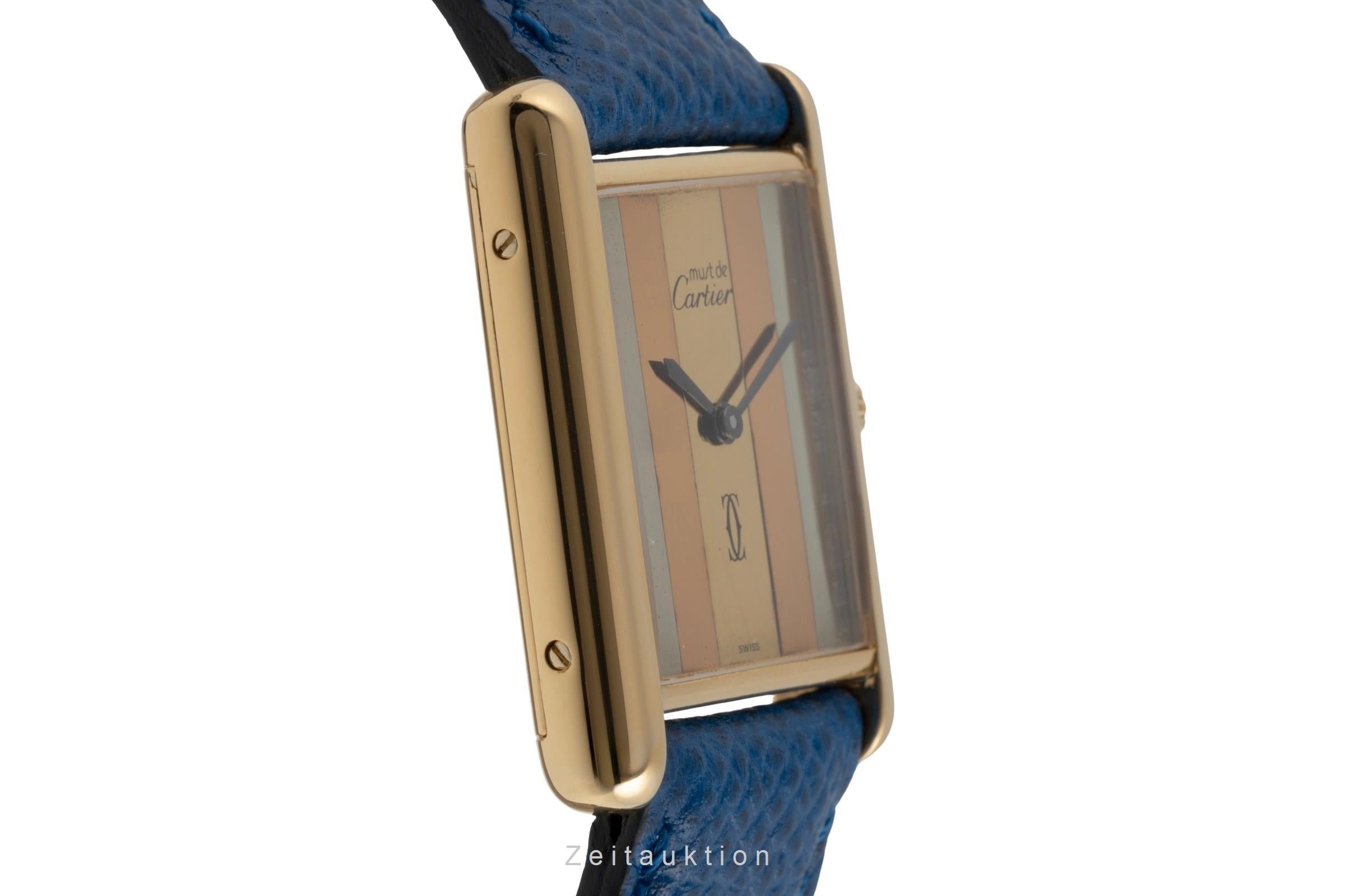 Cartier Tank Vermeil LC GM 925 Silber vergoldet Handaufzug Medium Size Ref. 6 [2503791]