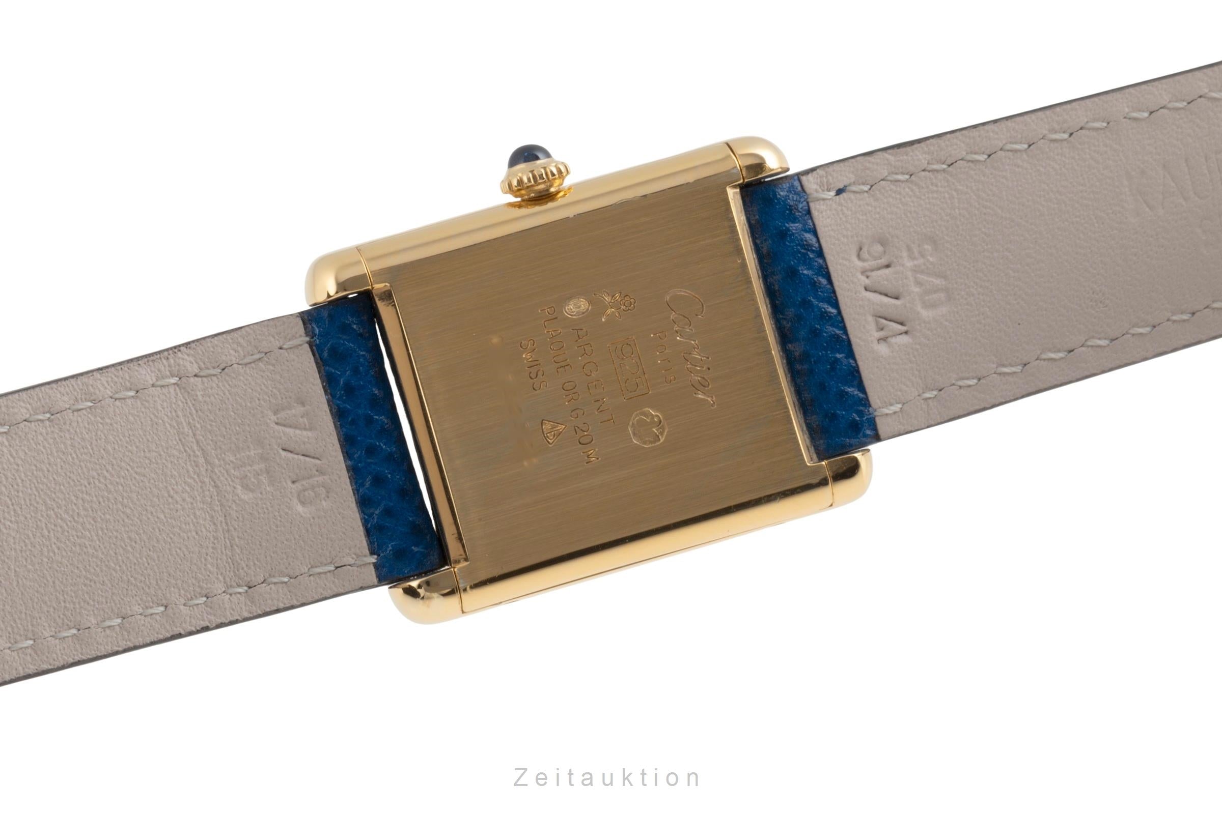 Cartier Tank Vermeil LC GM 925 Silber vergoldet Handaufzug Medium Size Ref. 6 [2503791]