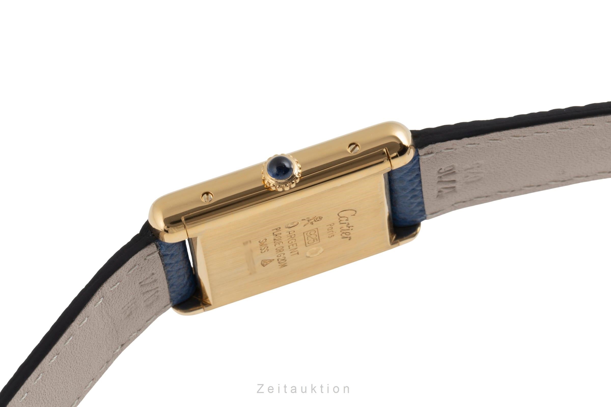 Cartier Tank Vermeil LC GM 925 Silber vergoldet Handaufzug Medium Size Ref. 6 [2503791]