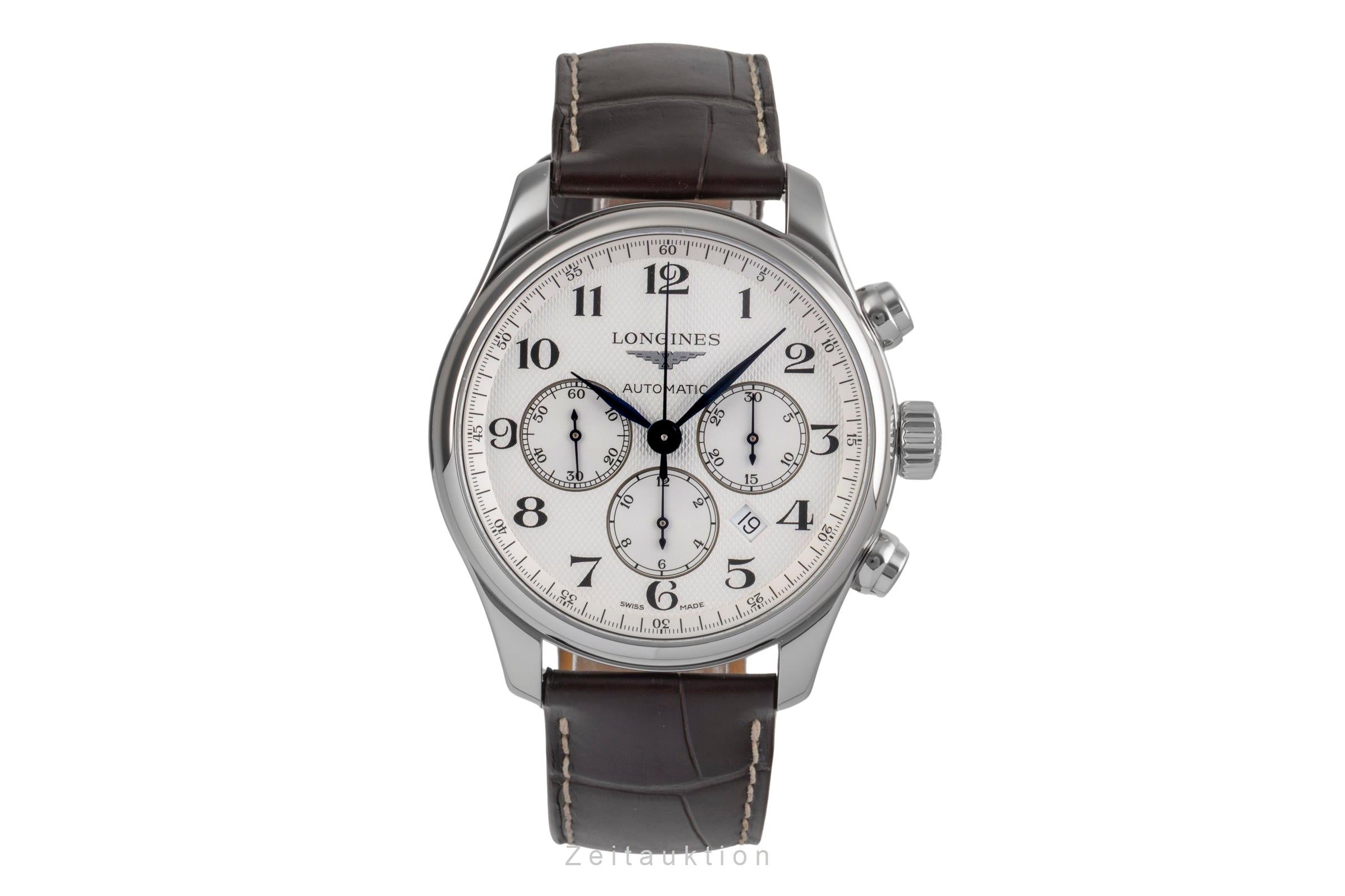 Longines Master Collection cronógrafo acero automático reloj para caballeros L2.859.4.78.3 LP: 3600EUR  [2503795]