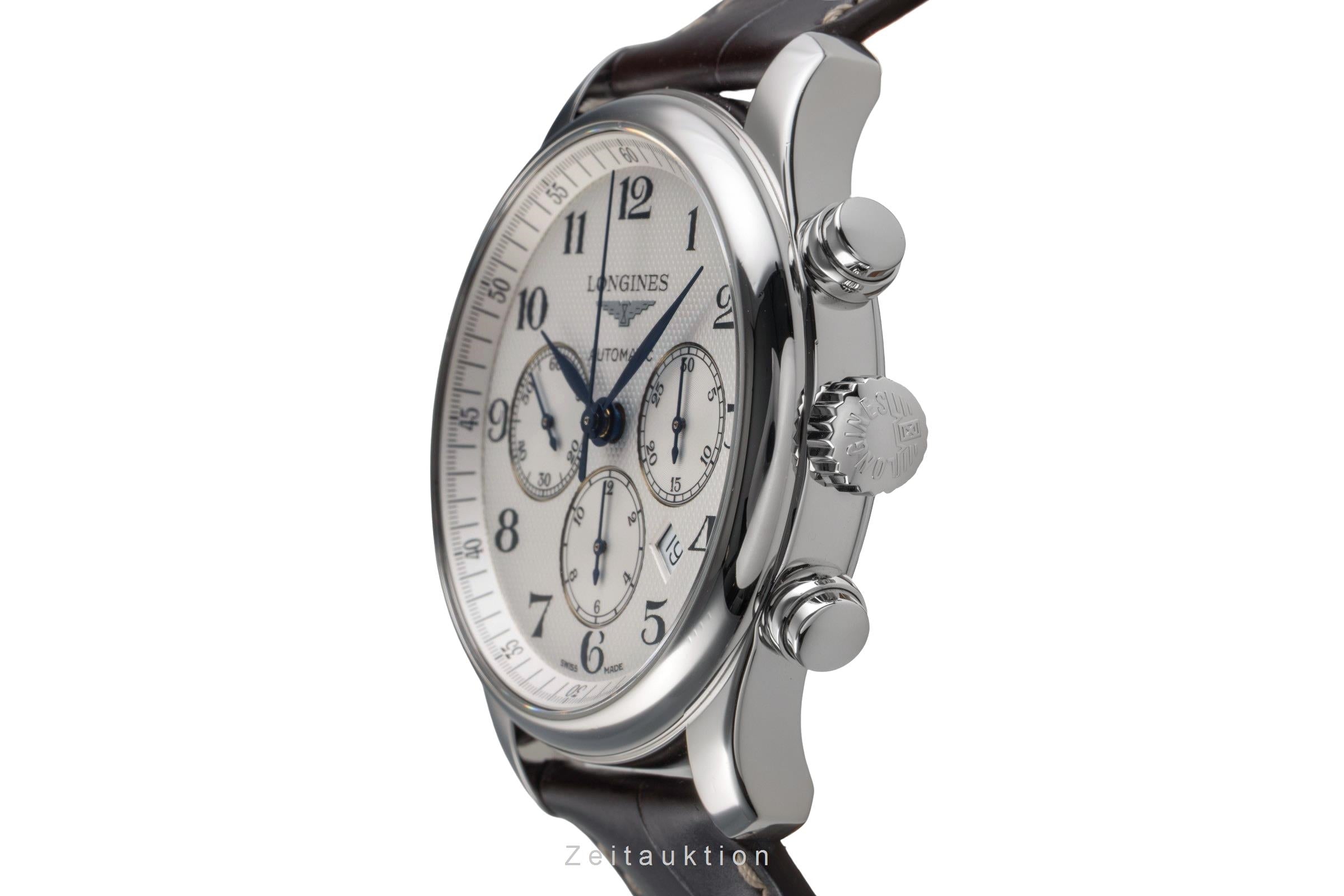 Longines Master Collection cronógrafo acero automático reloj para caballeros L2.859.4.78.3 LP: 3600EUR  [2503795]