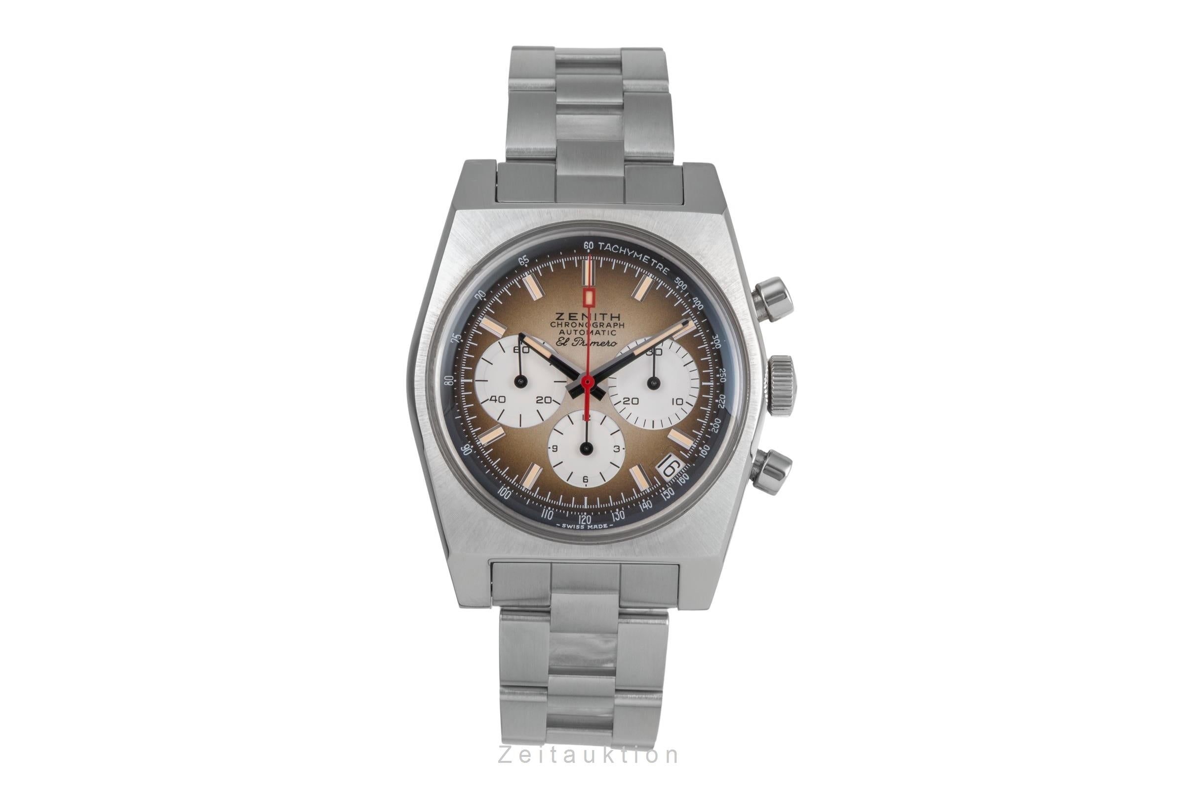 Zenith Chronomaster chronographe acier automatique montre pour hommes 03.A384.400/385.M385 LP: 9800EUR  [2503798]