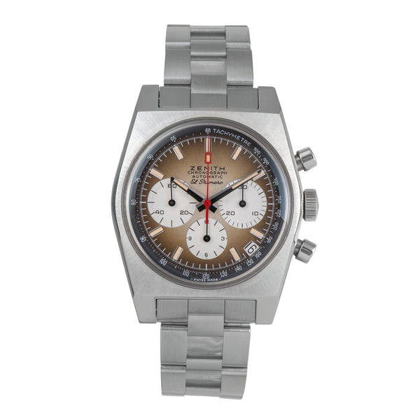 Zenith Chronomaster chronographe acier automatique montre pour hommes 03.A384.400/385.M385 LP: 9800EUR  [2503798]