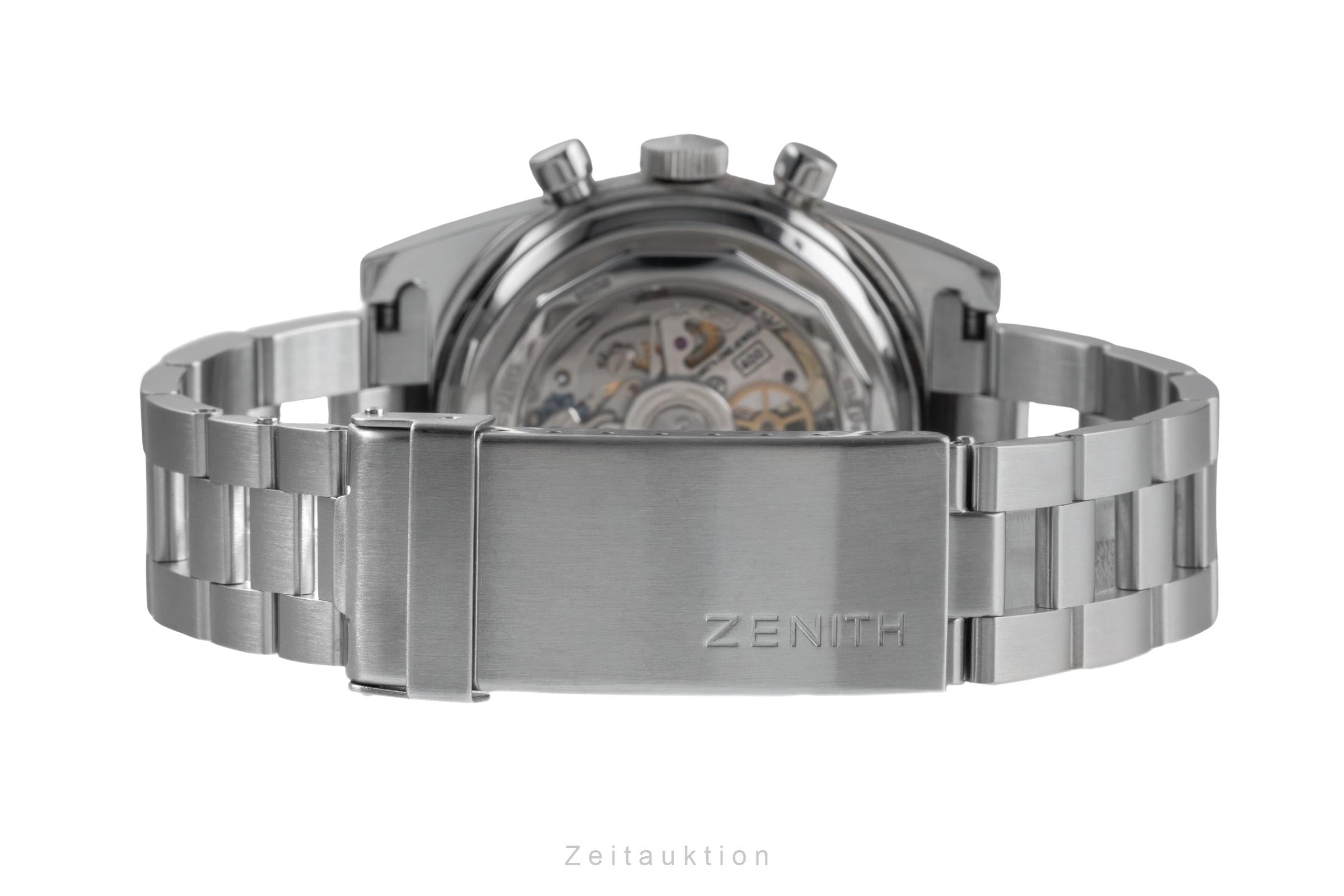 Zenith Chronomaster chronographe acier automatique montre pour hommes 03.A384.400/385.M385 LP: 9800EUR  [2503798]