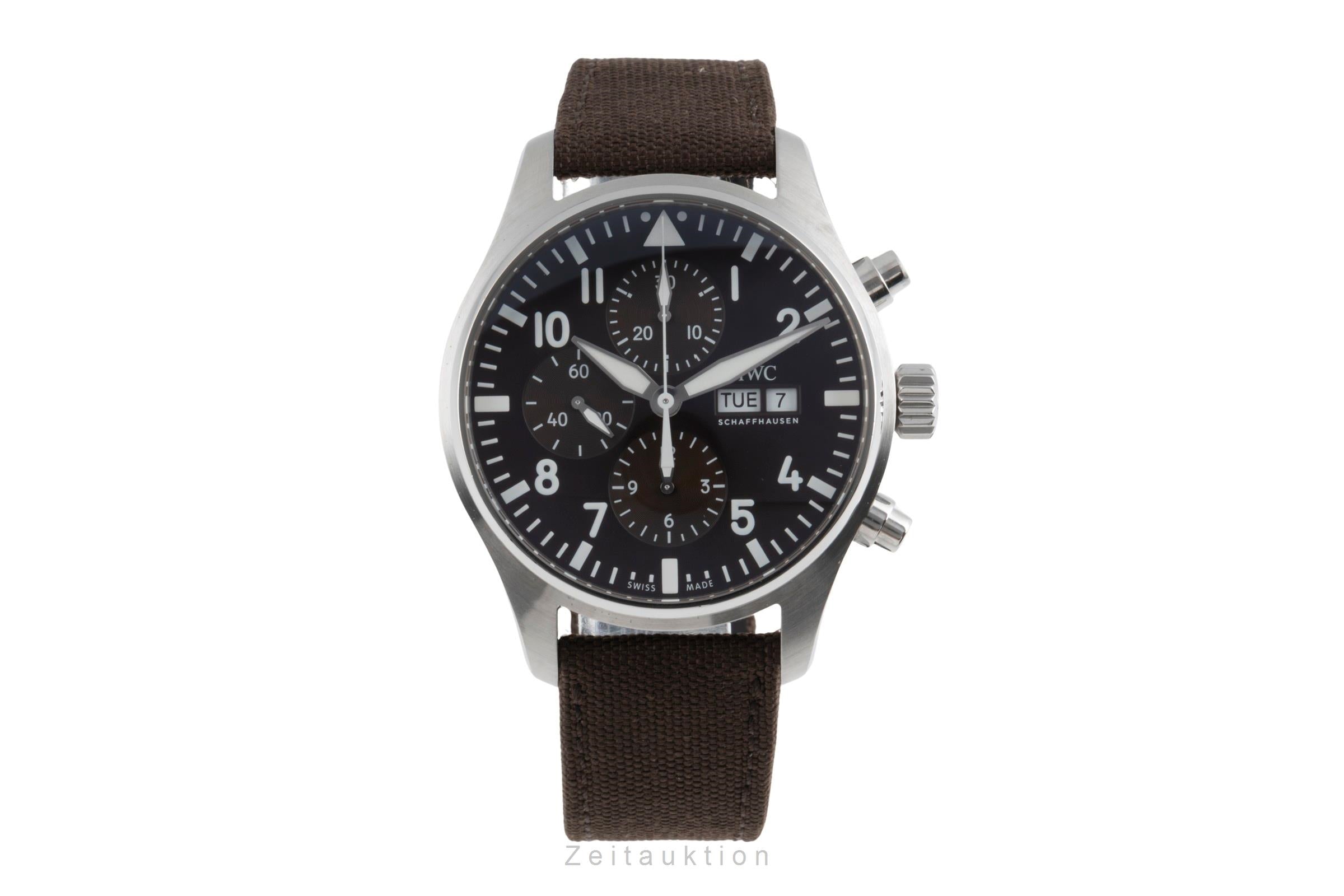 IWC Fliegerchronograph chronographe acier automatique montre pour hommes IW377713 LP: 7800EUR  [2503799]