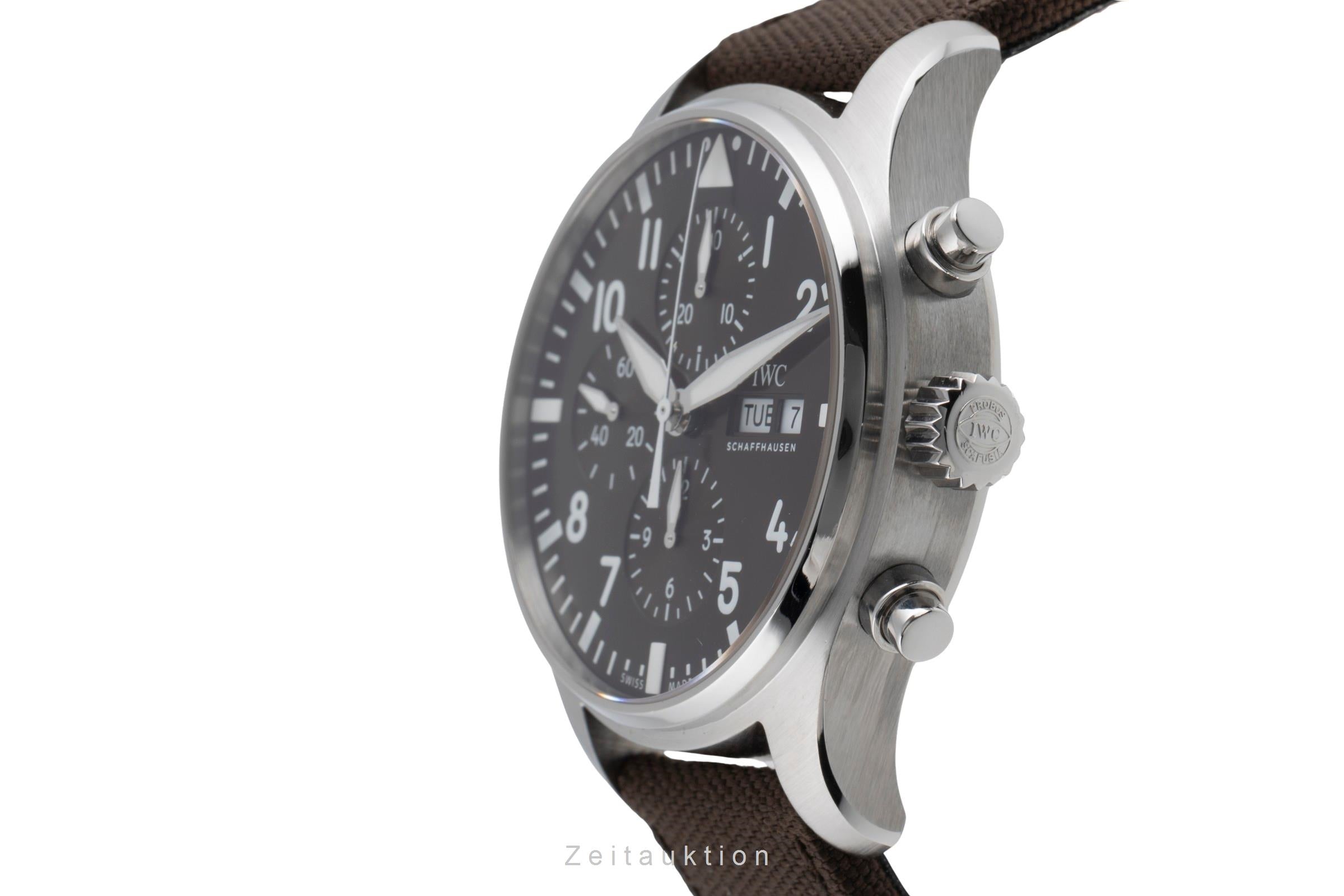 IWC Fliegerchronograph chronographe acier automatique montre pour hommes IW377713 LP: 7800EUR  [2503799]