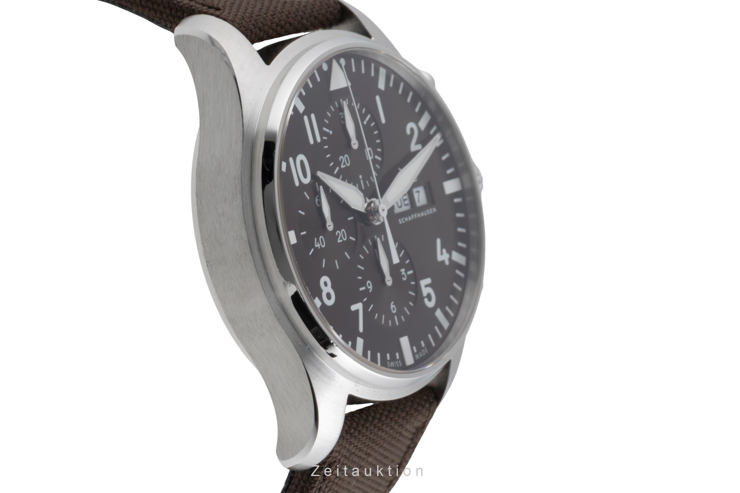 IWC Fliegerchronograph chronographe acier automatique montre pour hommes IW377713 LP: 7800EUR  [2503799]