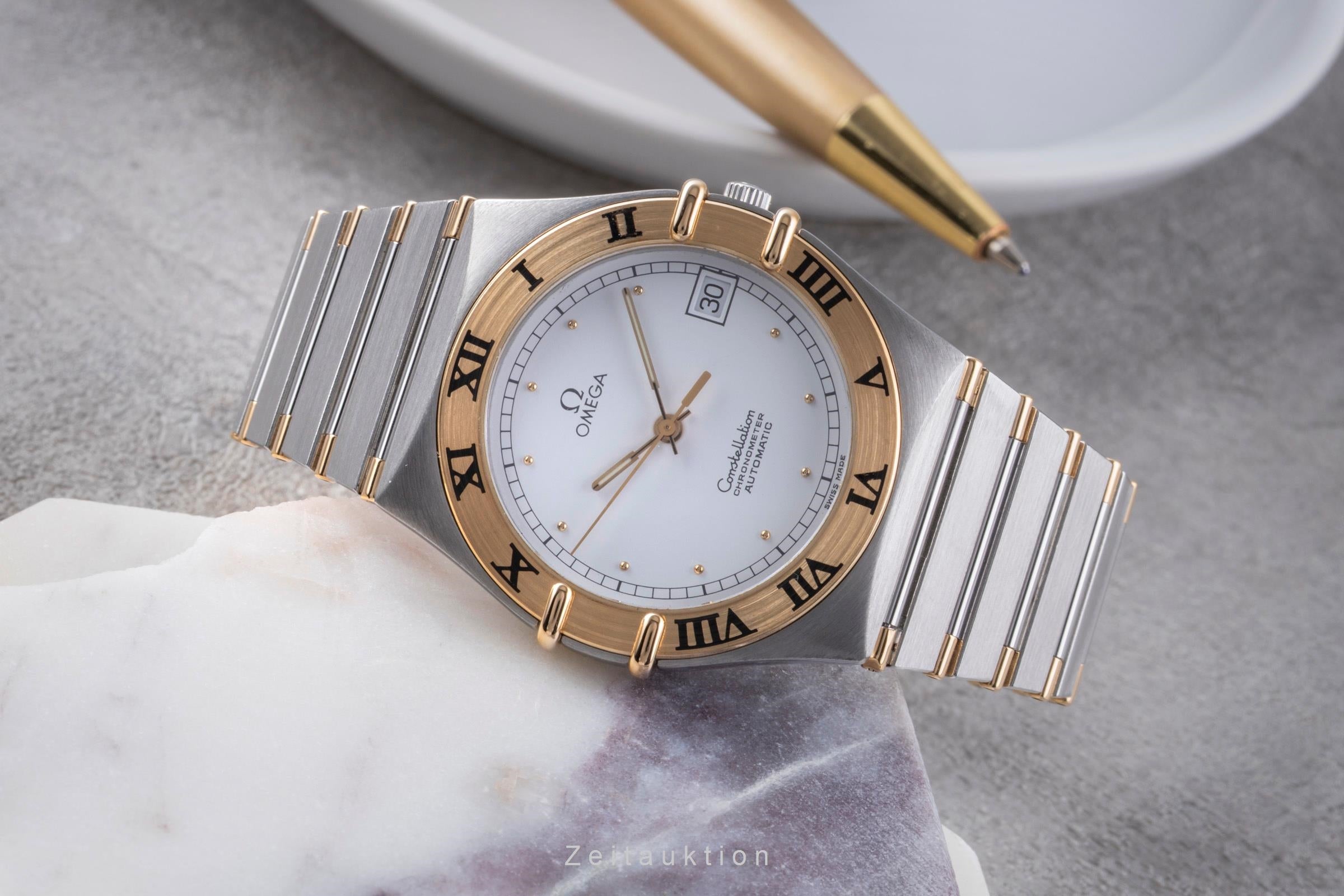 Omega Constellation acciaio / oro automatismo orologio da uomo 368.1075.2  [2503803]