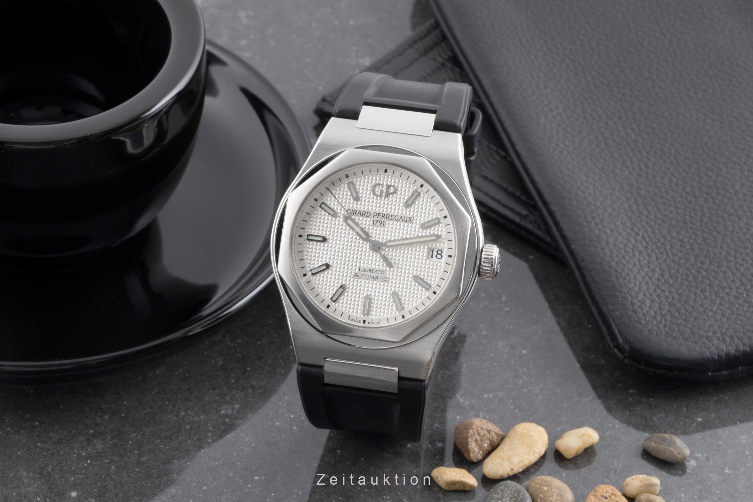 Girard Perregaux Laureato acier automatique montre pour hommes 81010-11-131-BB6A  [2503807]