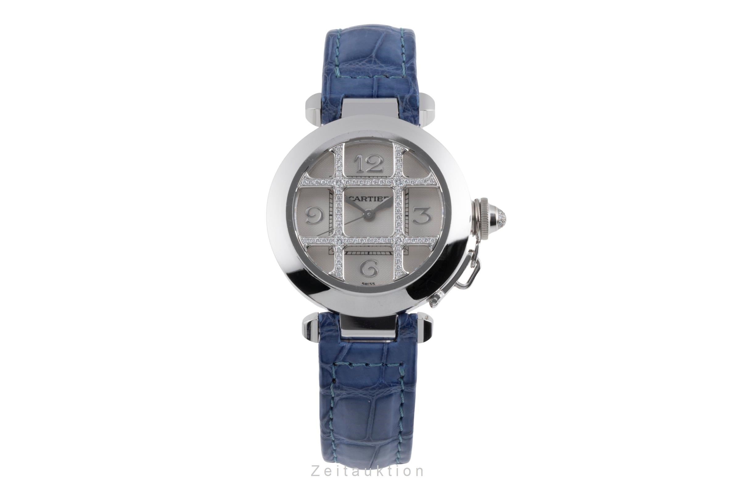 Cartier Pasha 18 ct white gold automatic Kal. 120 Ref. WJ101456