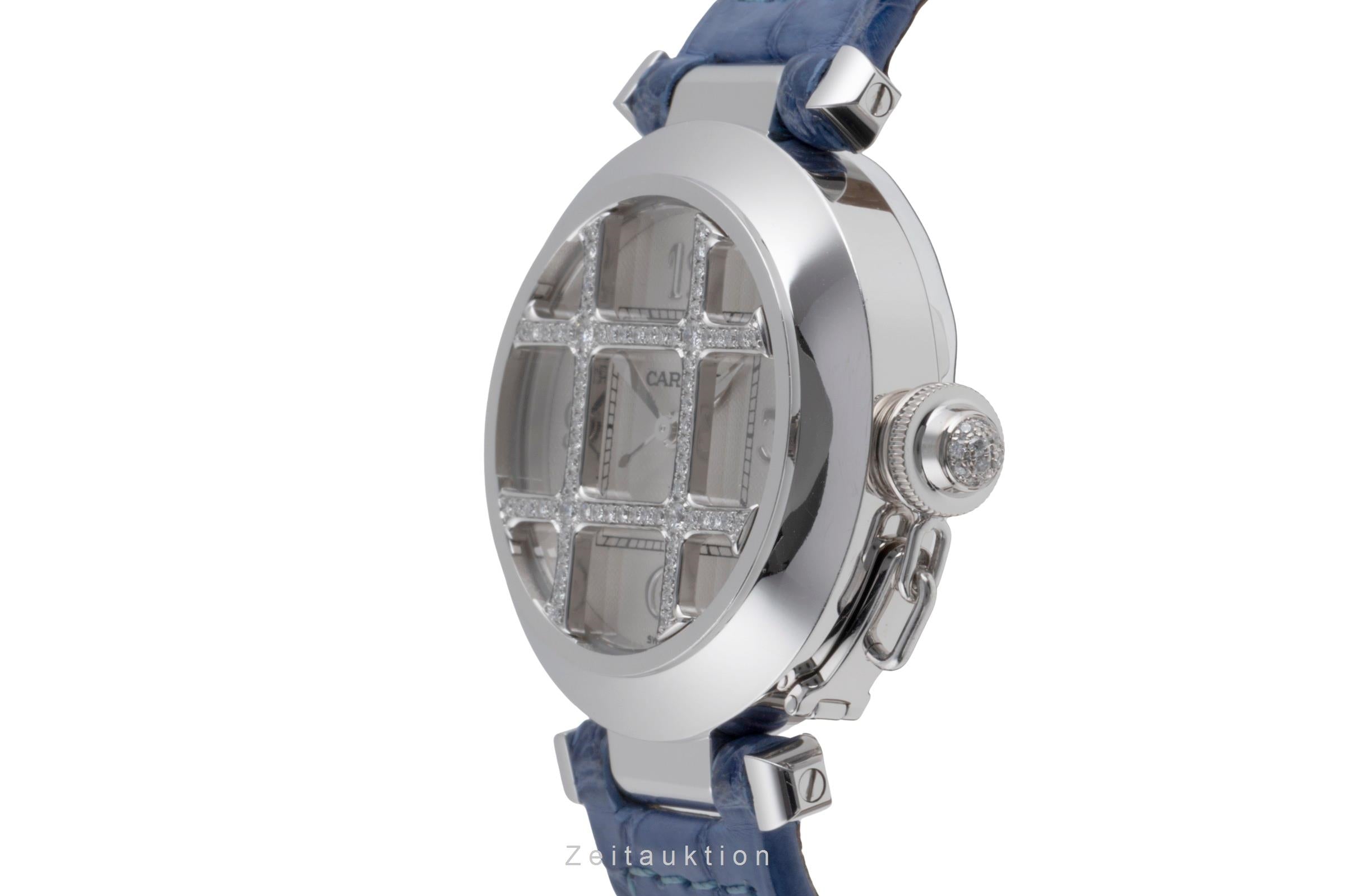 Cartier Pasha 18 ct white gold automatic Kal. 120 Ref. WJ101456