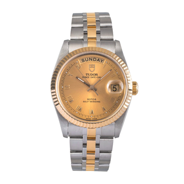 Tudor Oyster Prince Date Day Stahl Gold Automatik Herren Ref. 76213 Papiere 2011 [2503821]