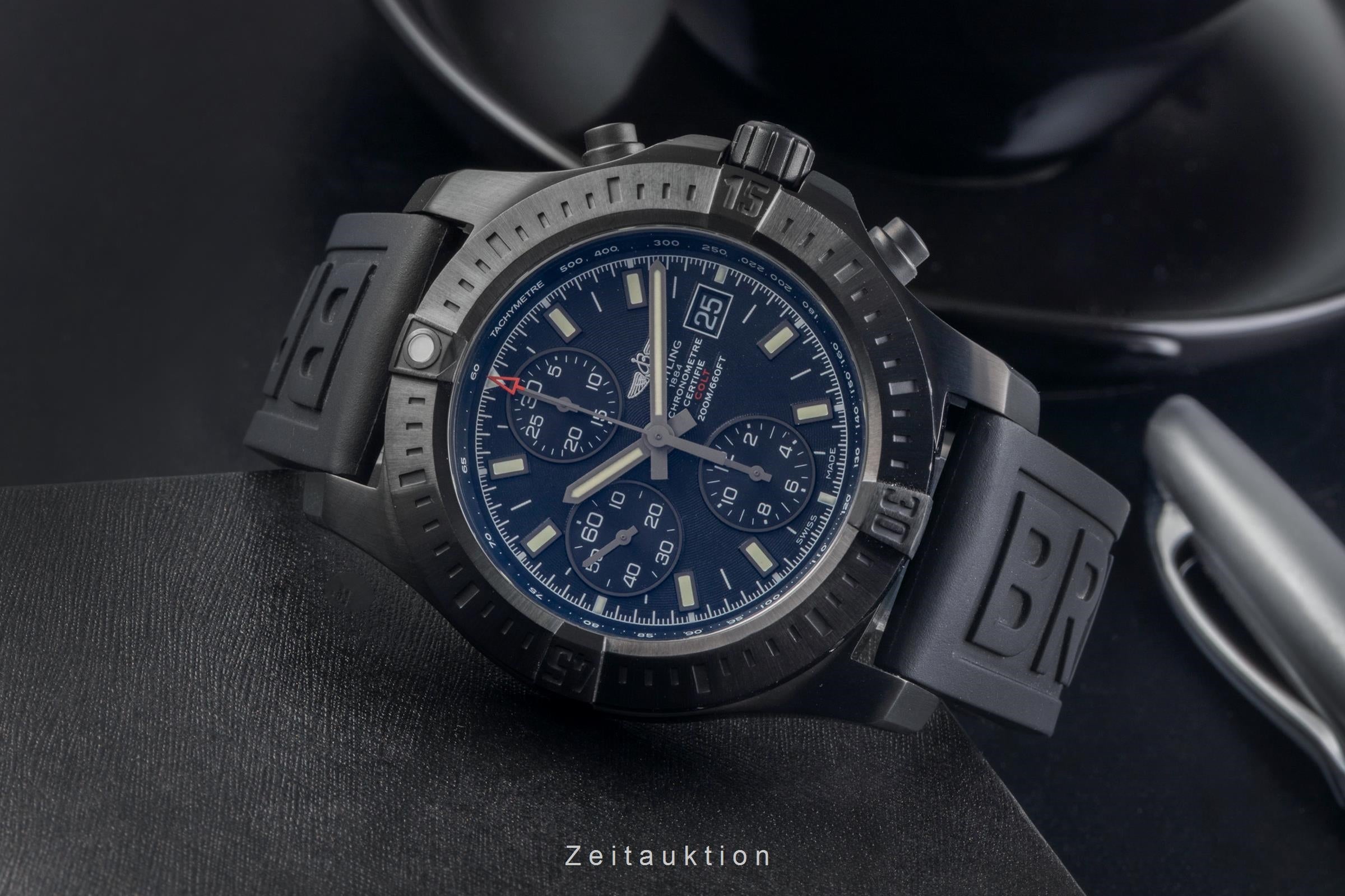 BREITLING COLT 自動巻き 腕時計 Breitling Colt Chronograph steel automatic Kal. B13 Ref. M13388