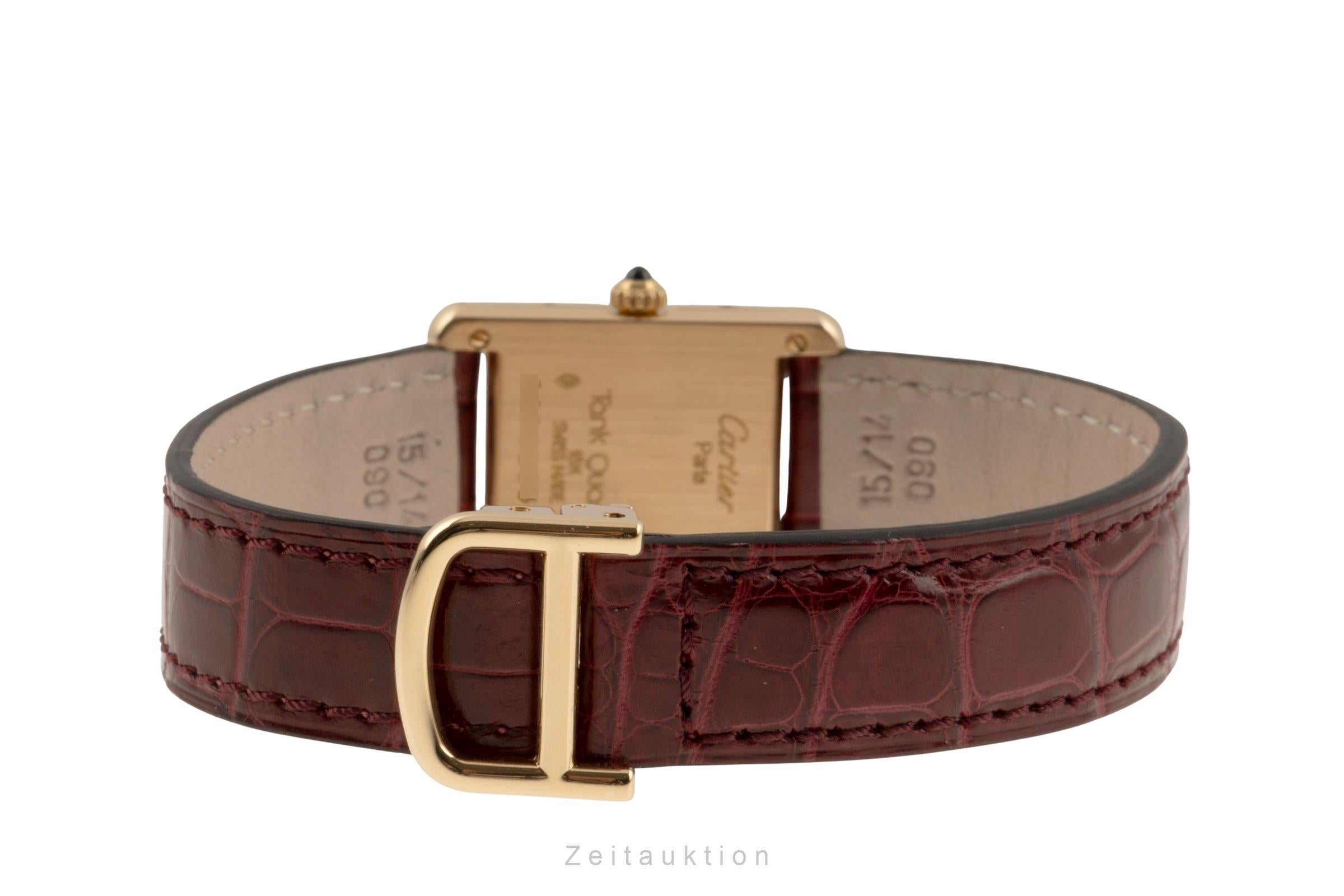 Cartier Tank Louis Cartier PM 18k (0,750) Gold Damenuhr Ref. 66001 Papiere 1984 [2503837]