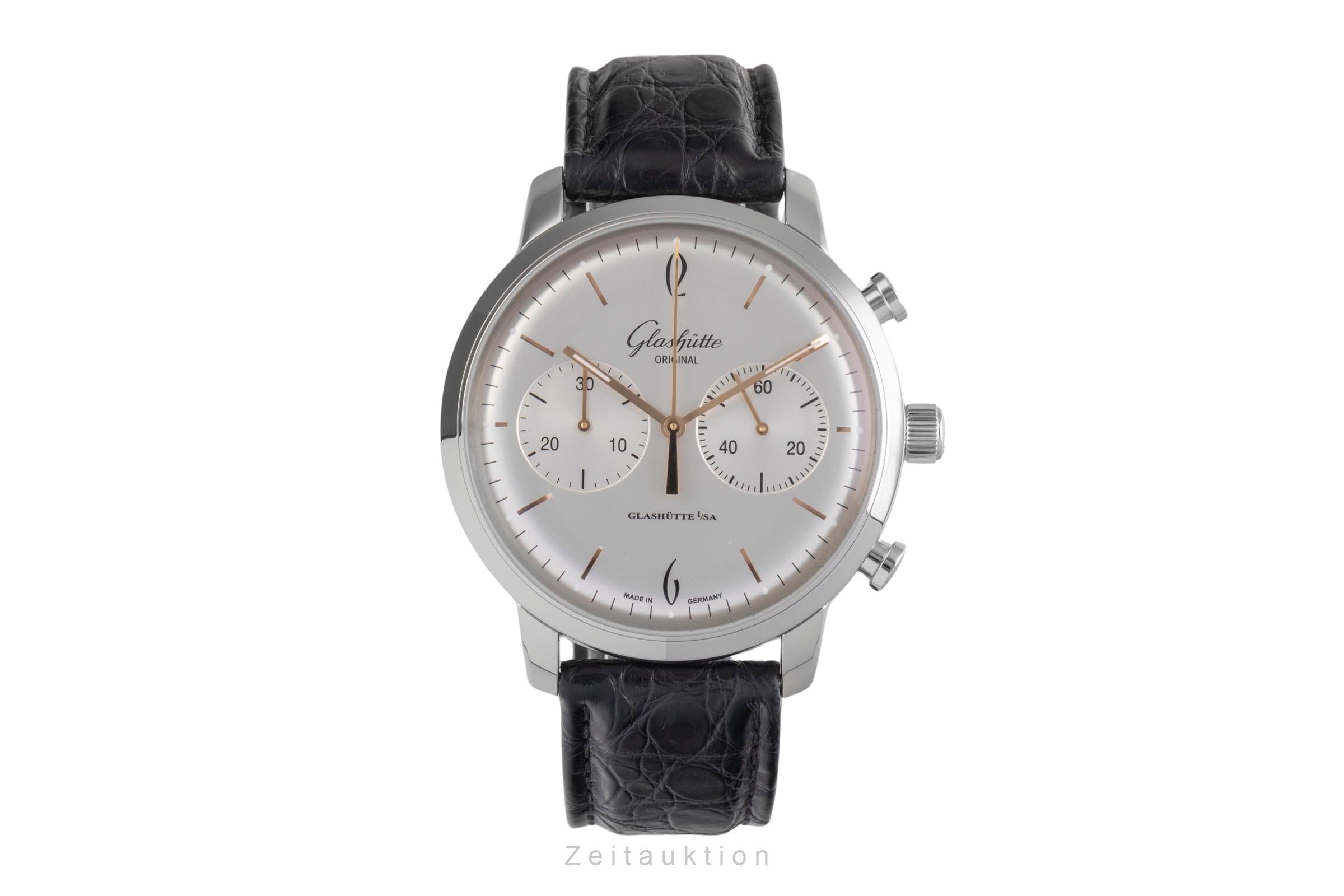 Glashütte Sixties chronograph steel automatic men's watch 1-39-34-03-22-04 LP: 8800EUR  [2503849]